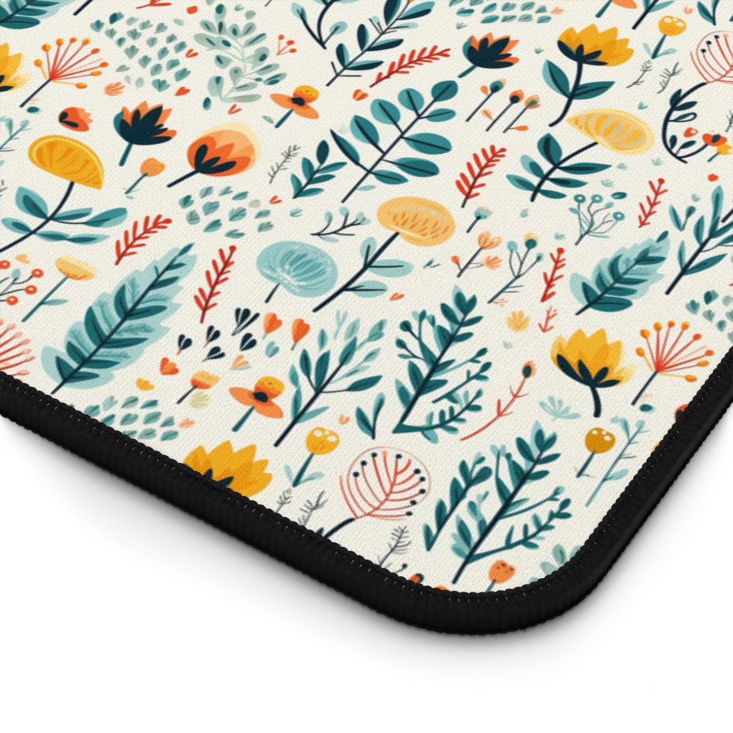 Calming Floral Pattern Desk Mat