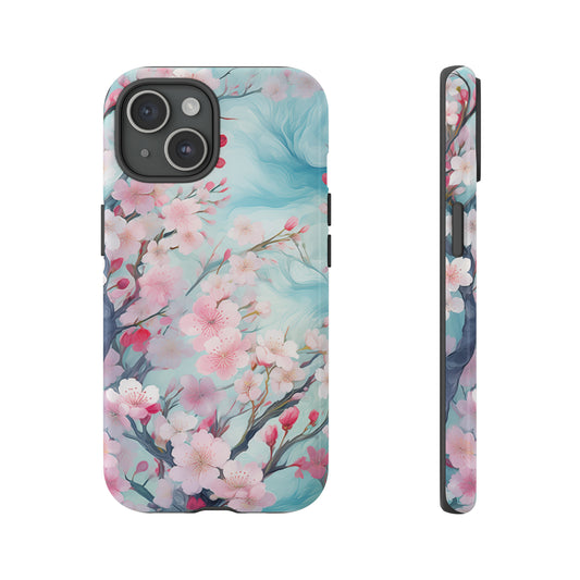 Blooming Spring Floral Style Phone Case / Beautiful Color Case - Tough Cases for iPhone 15, iPhone 14 and iPhone 13