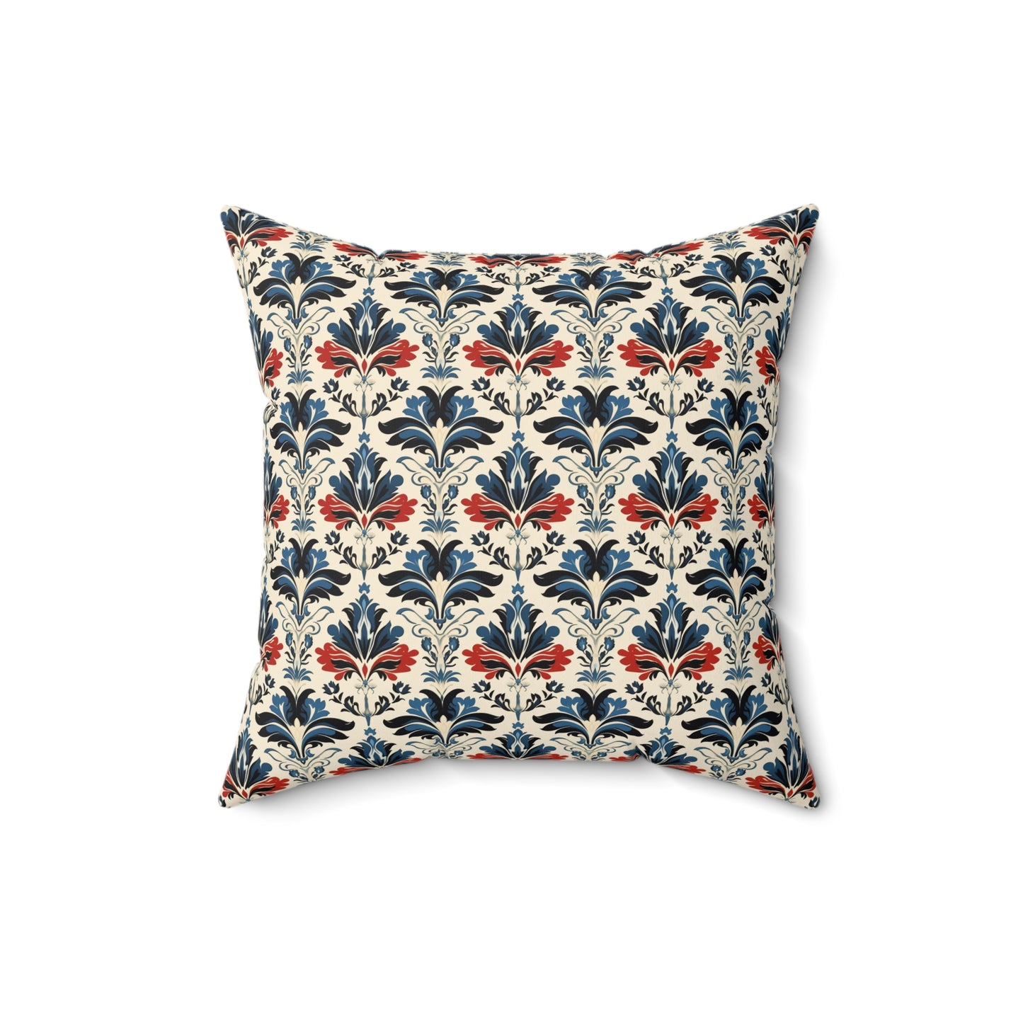 Majestic Floral Pattern Pillow - Spun Polyester Square Pillow