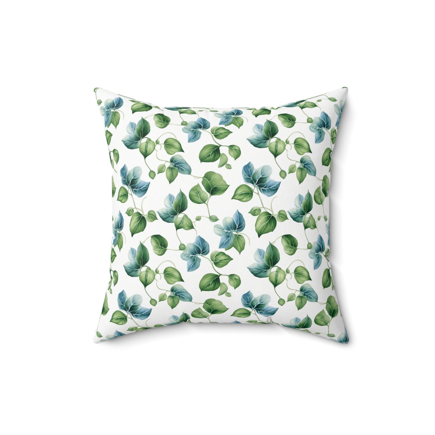 Gardening Lovers Collection - English Ivy (Hedera helix) Herbal Garden Plants Pattern - Spun Polyester Square Pillow - Perfect Gift