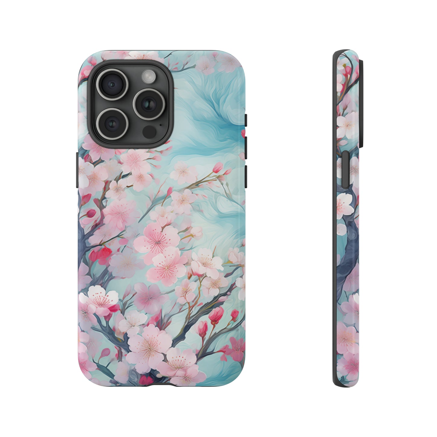 Blooming Spring Floral Style Phone Case / Beautiful Color Case - Tough Cases for iPhone 15, iPhone 14 and iPhone 13