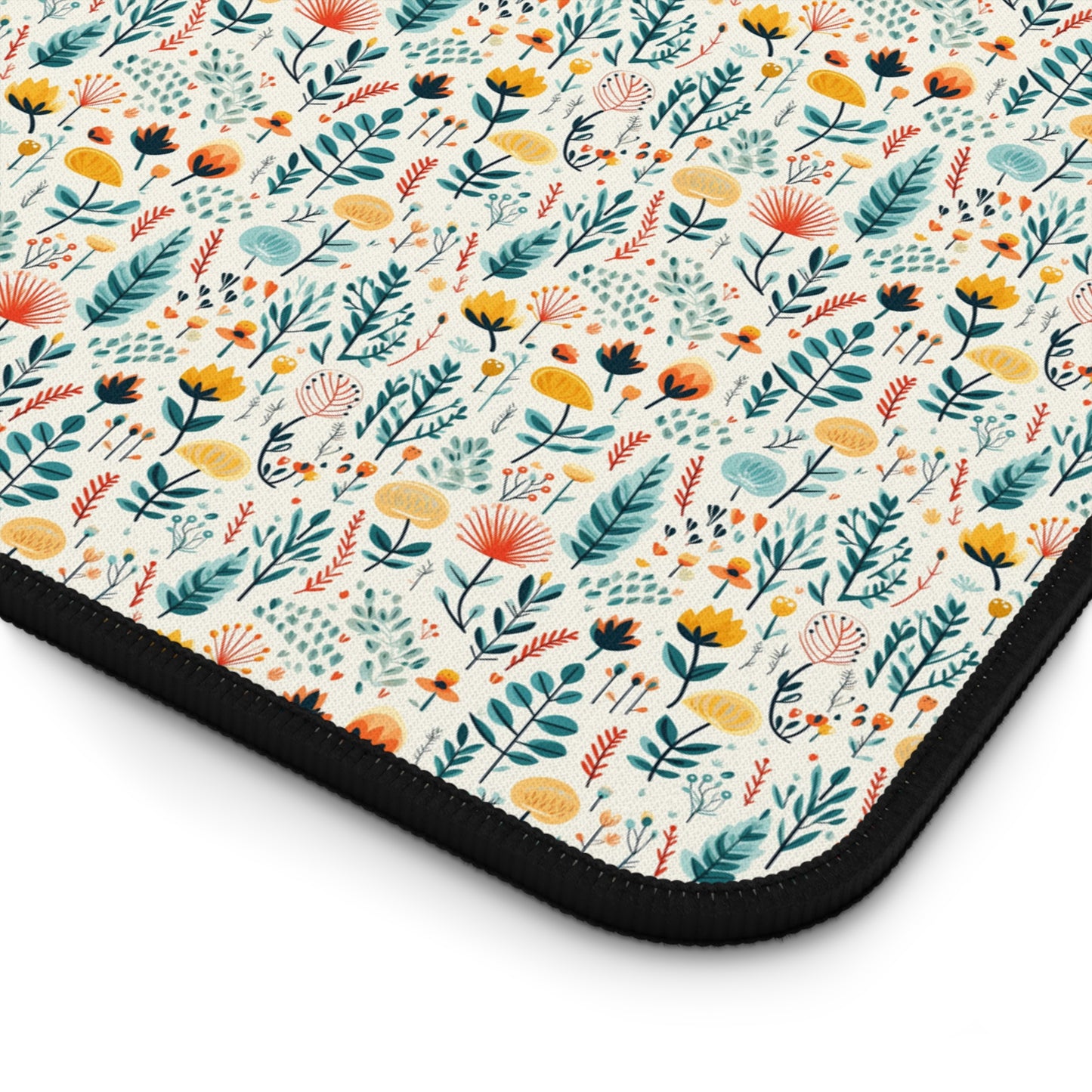 Calming Floral Pattern Desk Mat