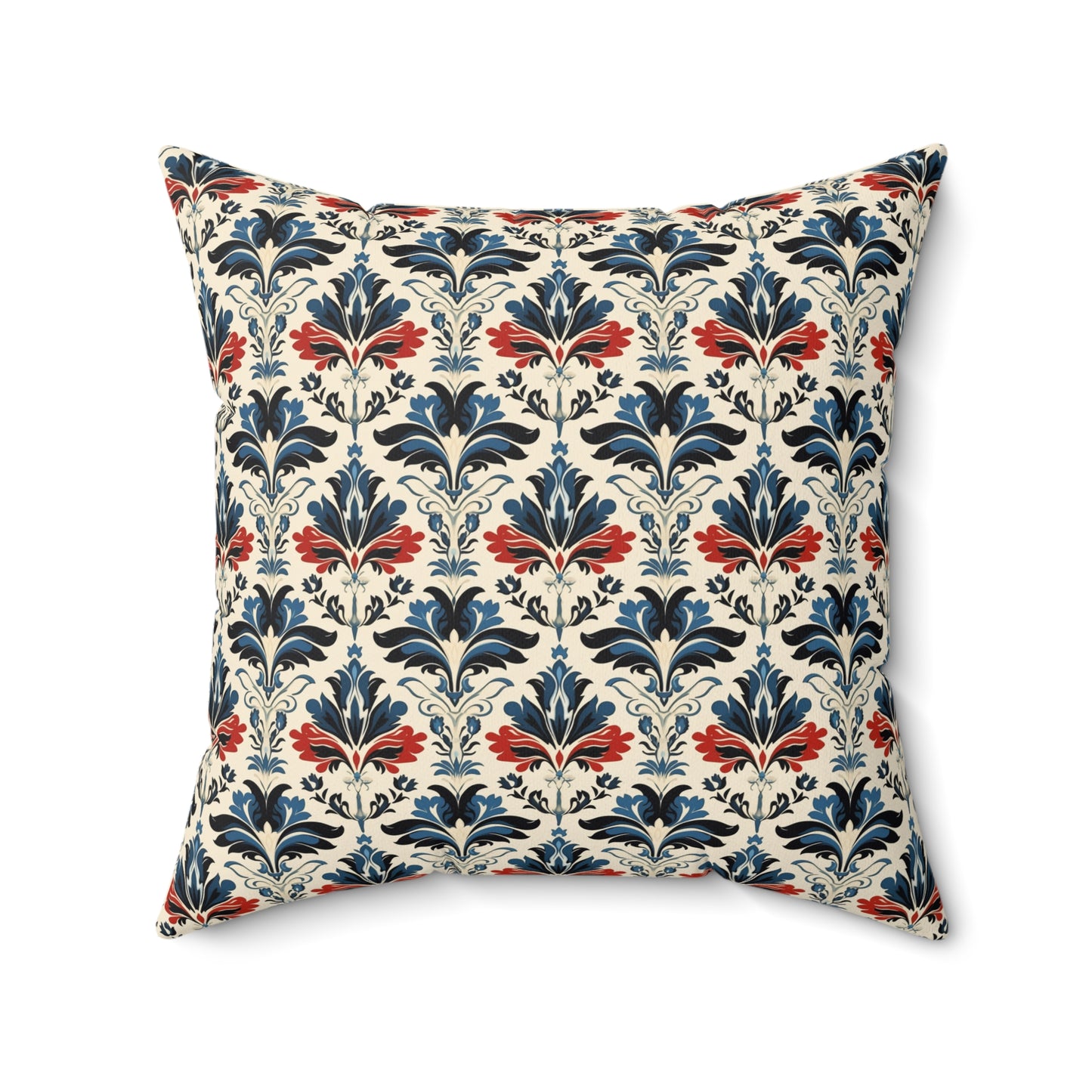 Majestic Floral Pattern Pillow - Spun Polyester Square Pillow