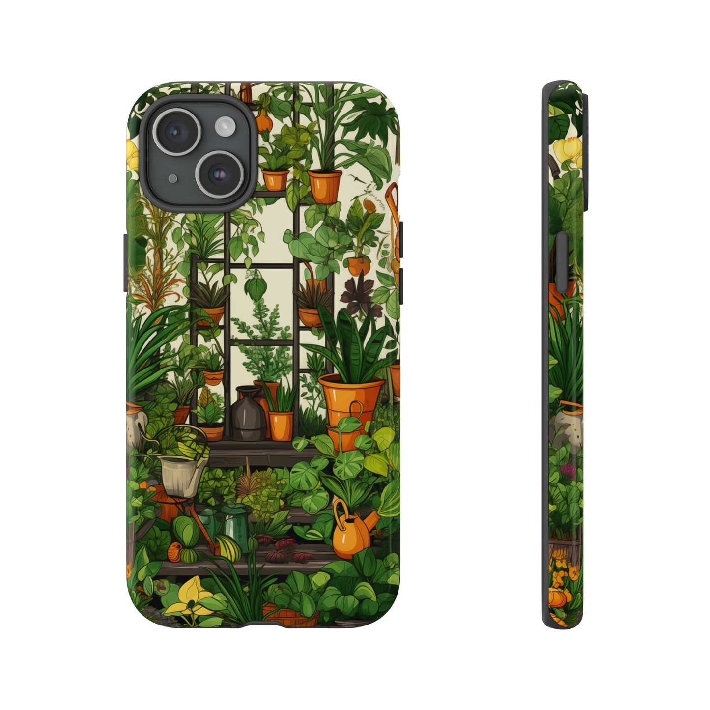 Joy of Gardening Abstract Drawing Style Phone Case / Beautiful Color Case - Tough Cases for iPhone 15, iPhone 14 and iPhone 13