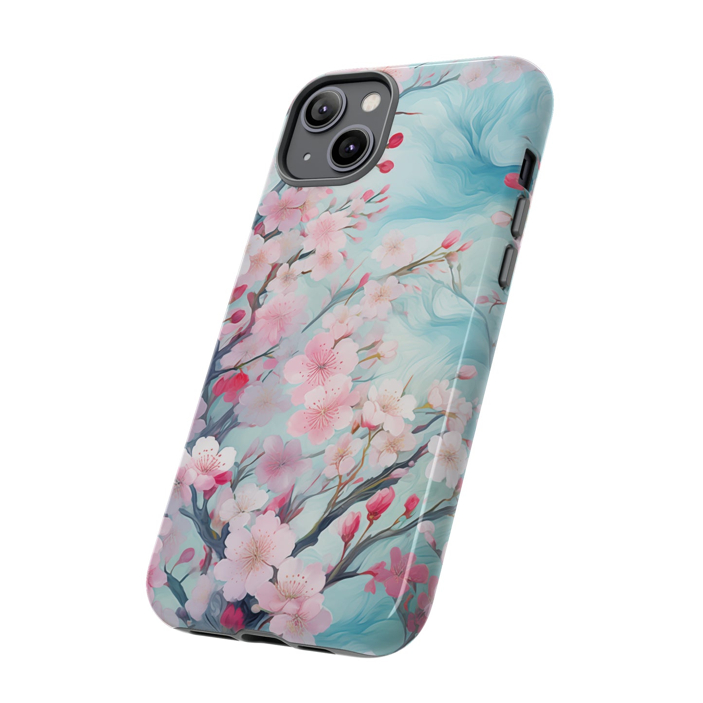 Blooming Spring Floral Style Phone Case / Beautiful Color Case - Tough Cases for iPhone 15, iPhone 14 and iPhone 13