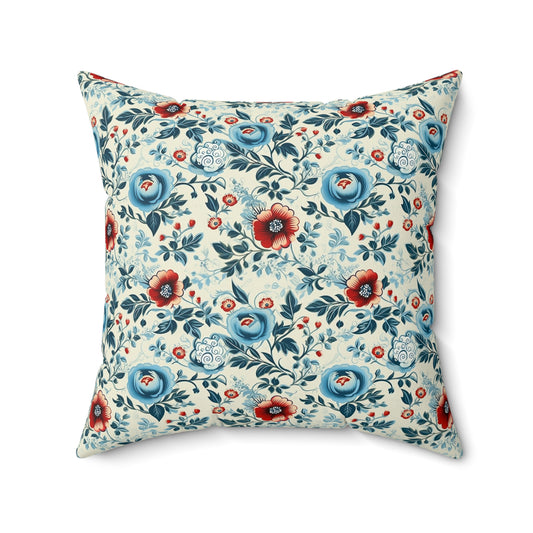 Beautiful Flower Dream Pattern Pillow - Spun Polyester Square Pillow