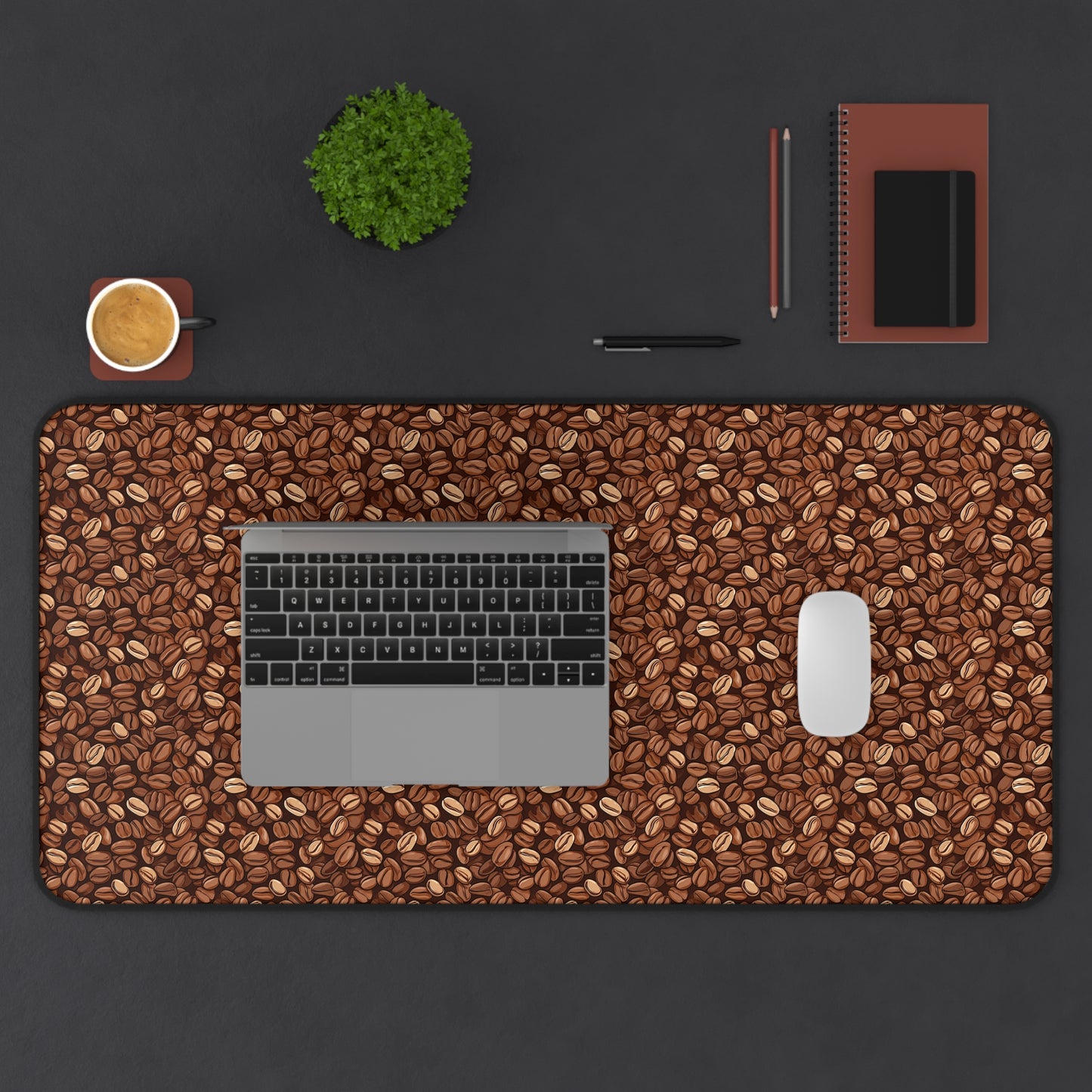 Coffee Beans Craving Pattern Desk Mat