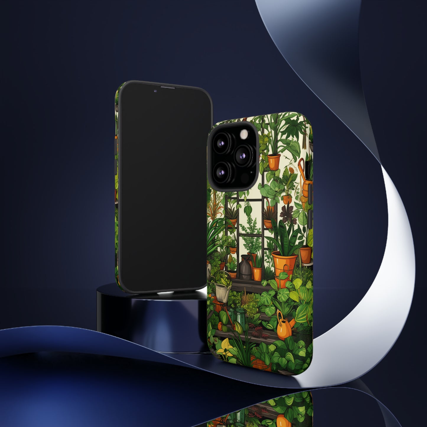 Joy of Gardening Abstract Drawing Style Phone Case / Beautiful Color Case - Tough Cases for iPhone 15, iPhone 14 and iPhone 13