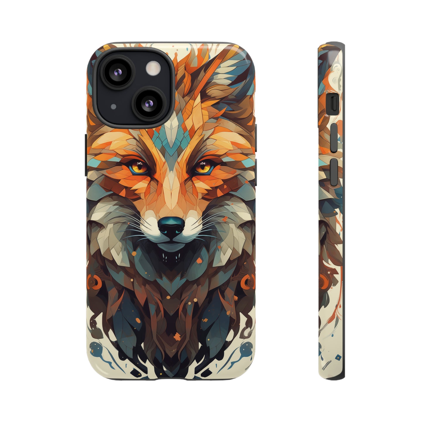 Majestic Fox Polygon Style Phone Case / Beautiful Color Case - Tough Cases for iPhone 15, iPhone 14 and iPhone 13