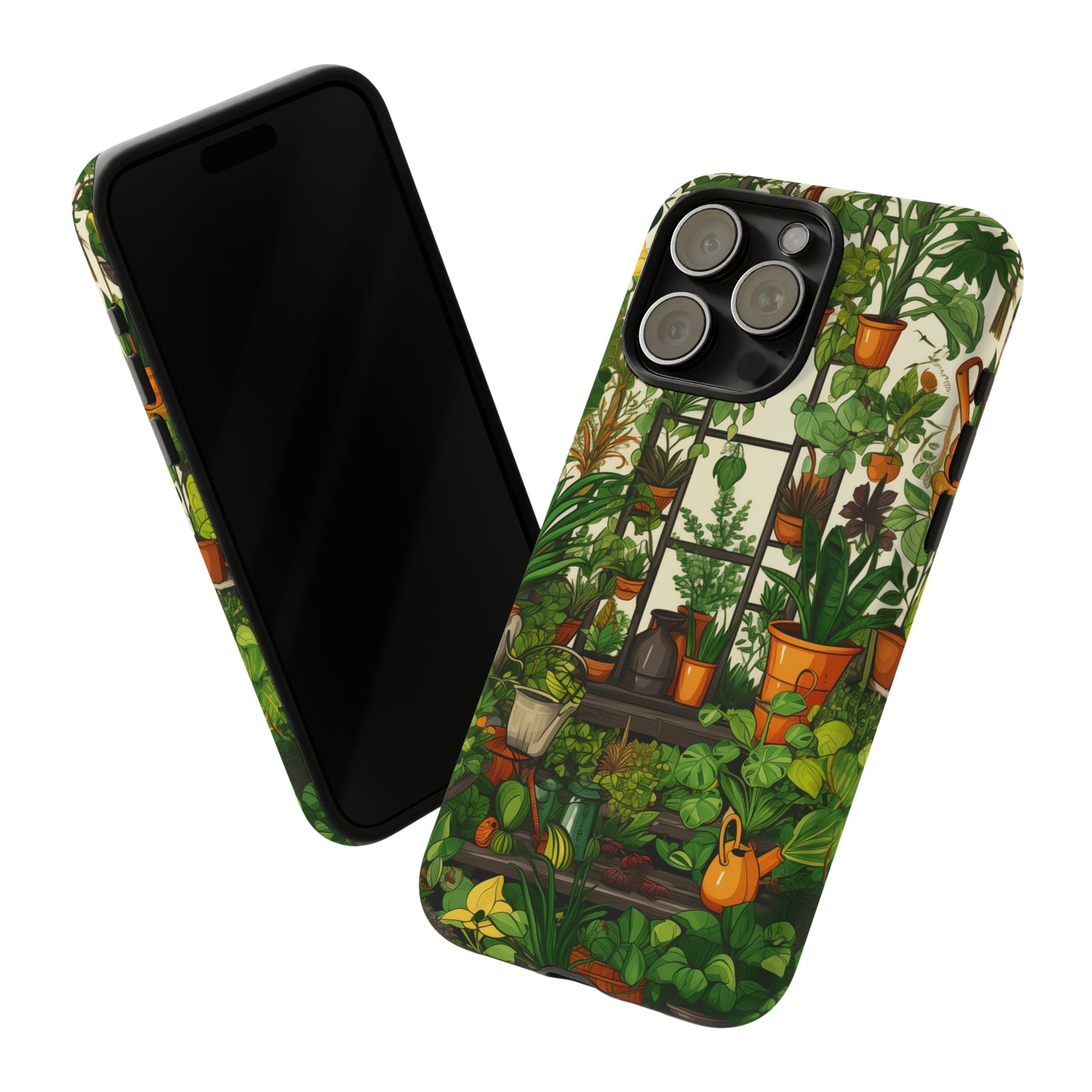 Joy of Gardening Abstract Drawing Style Phone Case / Beautiful Color Case - Tough Cases for iPhone 15, iPhone 14 and iPhone 13