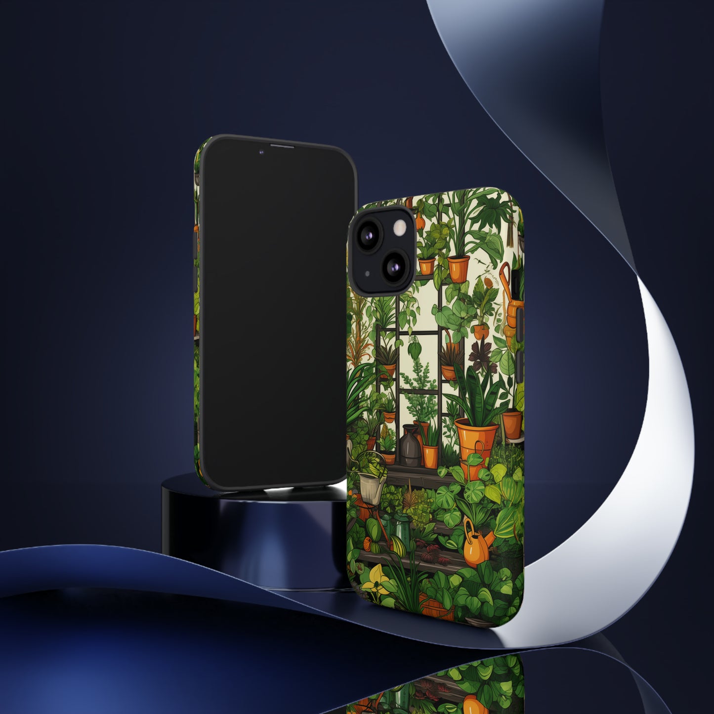 Joy of Gardening Abstract Drawing Style Phone Case / Beautiful Color Case - Tough Cases for iPhone 15, iPhone 14 and iPhone 13