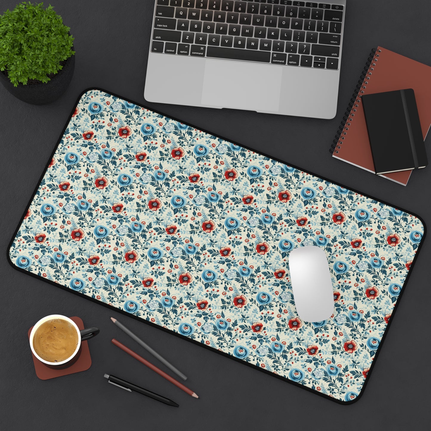 Beautiful Flowers Floral Pattern Desk Mat