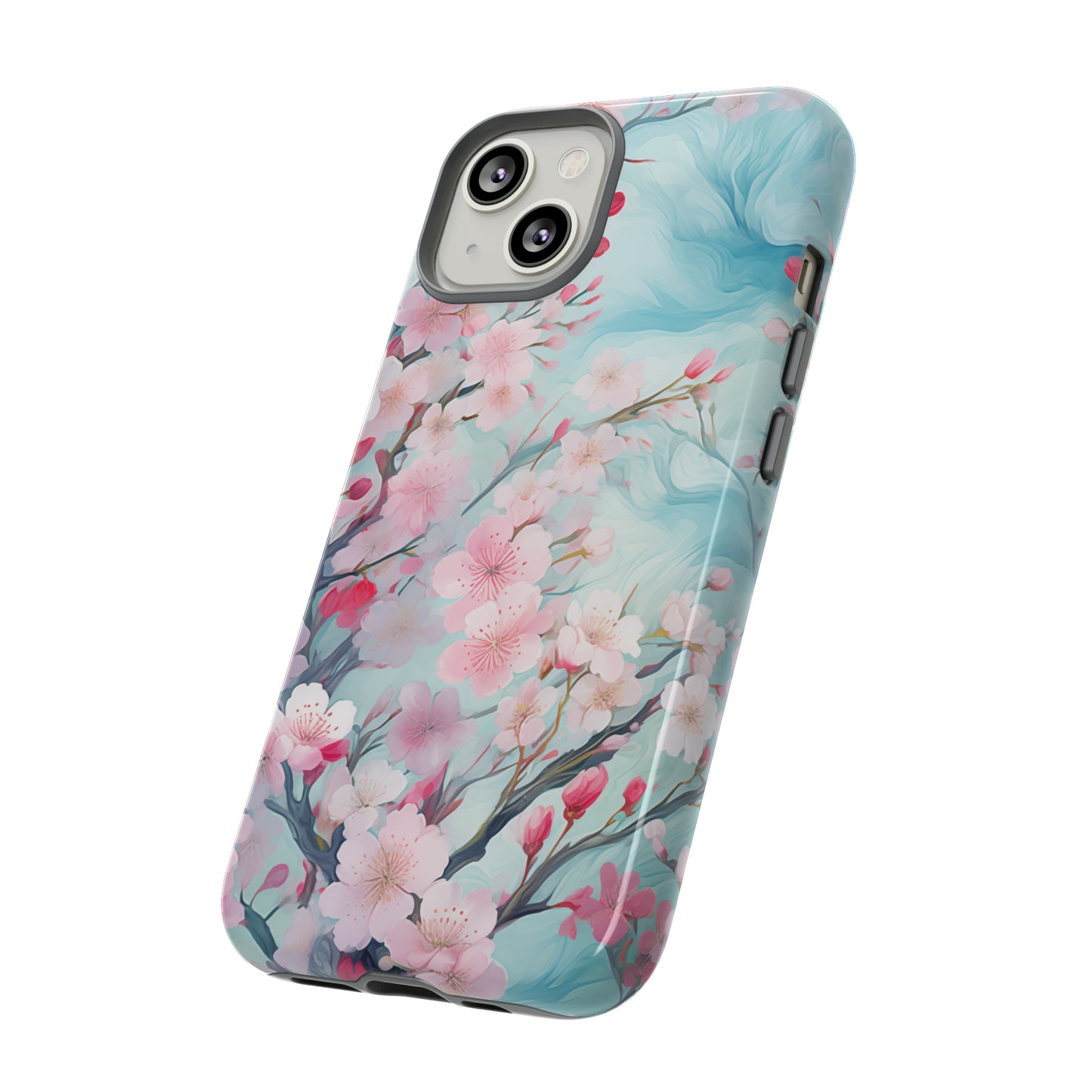 Blooming Spring Floral Style Phone Case / Beautiful Color Case - Tough Cases for iPhone 15, iPhone 14 and iPhone 13