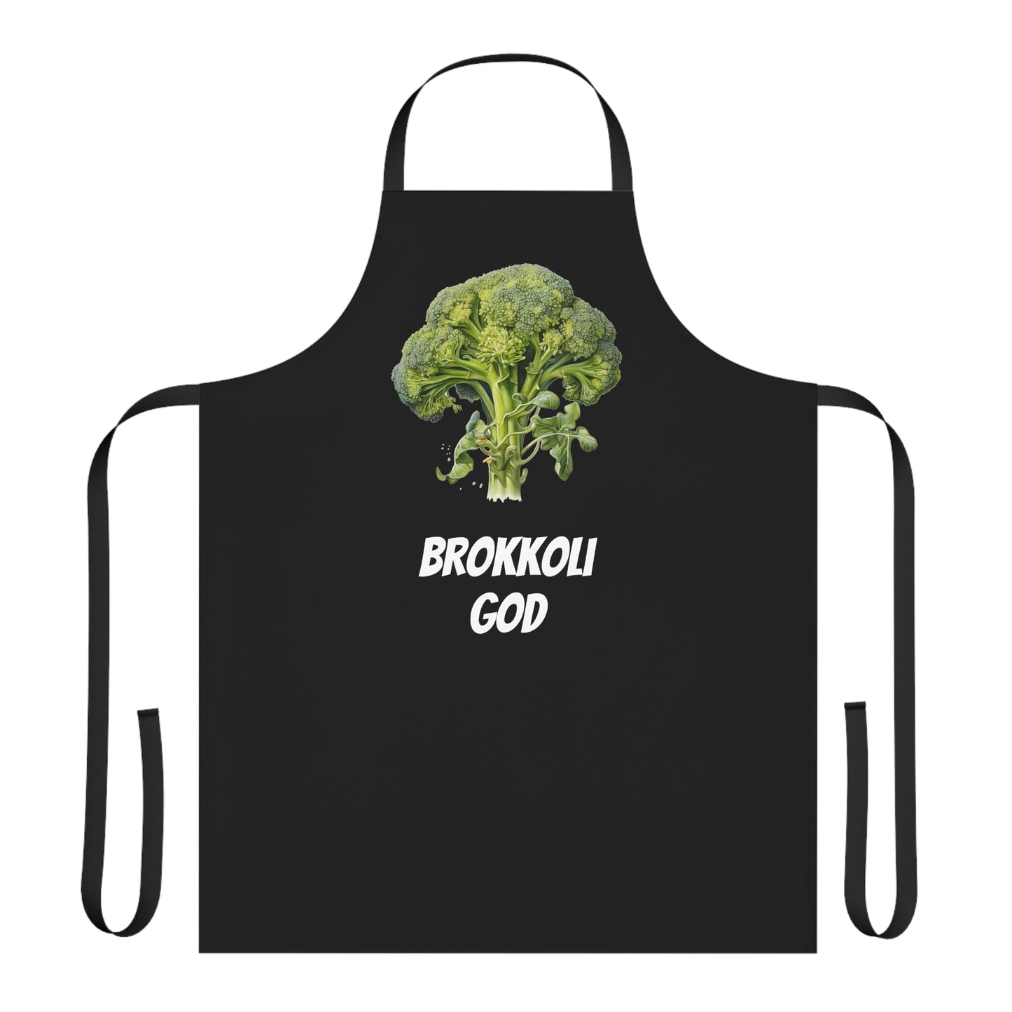 Vegetarian BBQ Lovers / Enthusiasts - "Brokkoli God" Edition Apron  - Fathers Day Gift / Barbeque Gift - Cotton Apron / Kitchen Accessoire