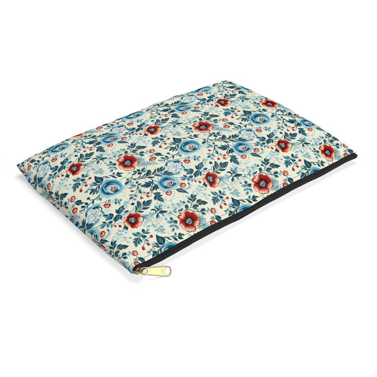 Wonderful Floral Wedding Style Pattern Accessory Pouch