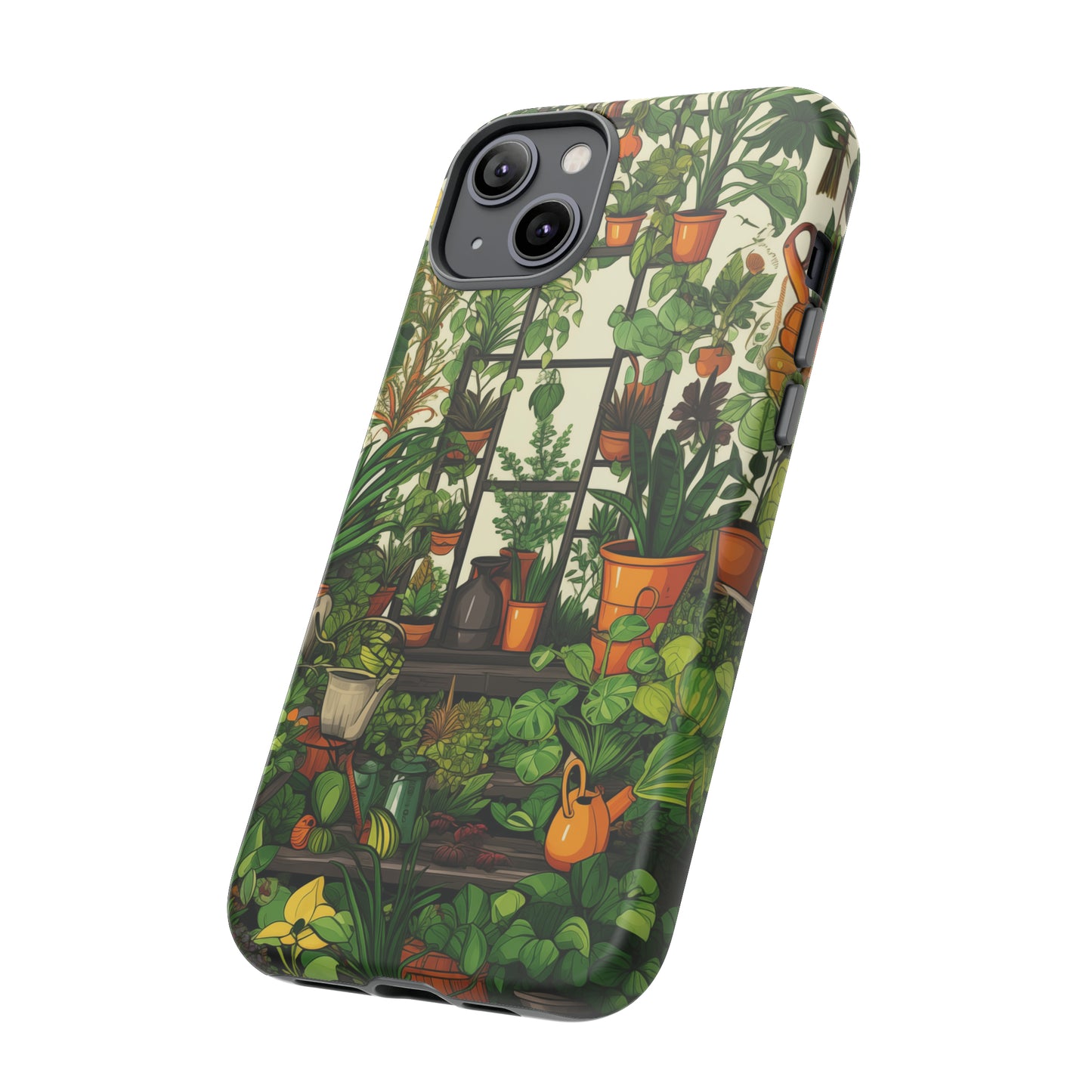 Joy of Gardening Abstract Drawing Style Phone Case / Beautiful Color Case - Tough Cases for iPhone 15, iPhone 14 and iPhone 13