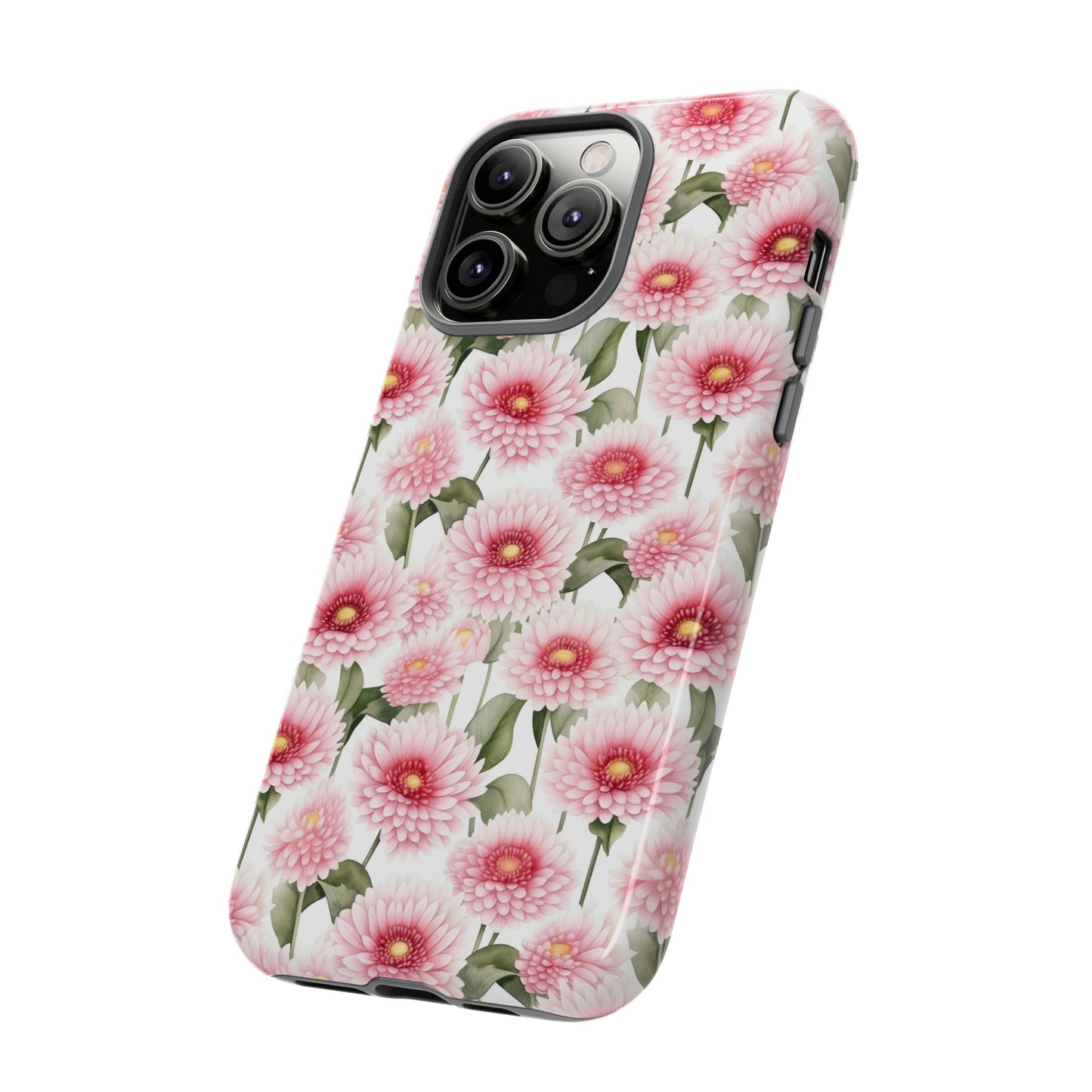 Gardening Lovers Collection - "Daisy (Bellis perennis)" Herbal Watercolor Plants Pattern -  iPhone 15, iPhone 14 and iPhone 13 Phone Case