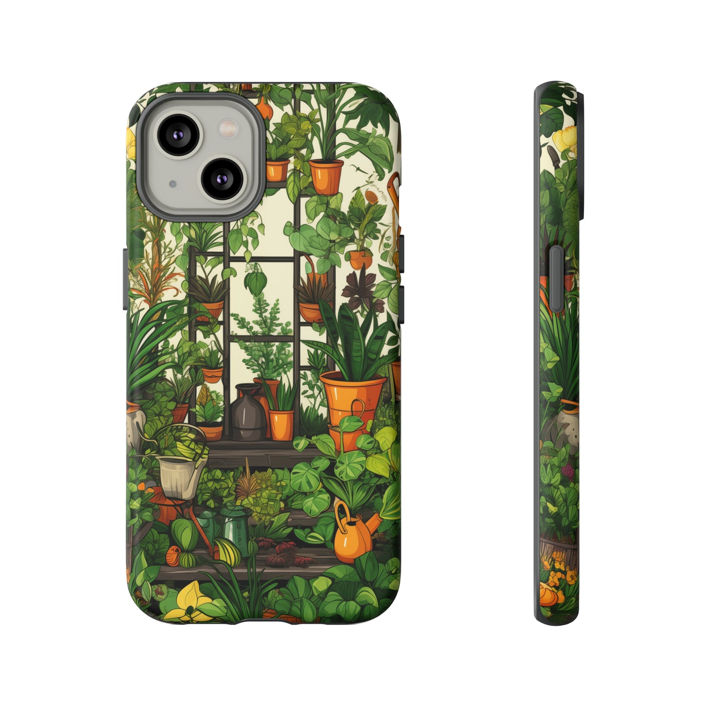 Joy of Gardening Abstract Drawing Style Phone Case / Beautiful Color Case - Tough Cases for iPhone 15, iPhone 14 and iPhone 13