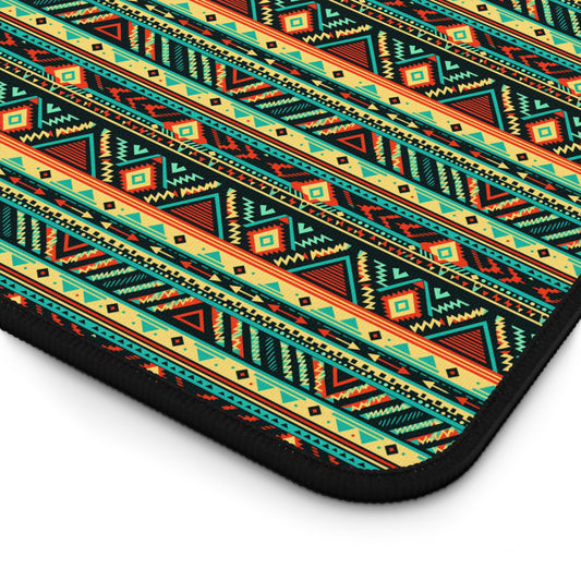 Ancient Aztec Pattern Desk Mat