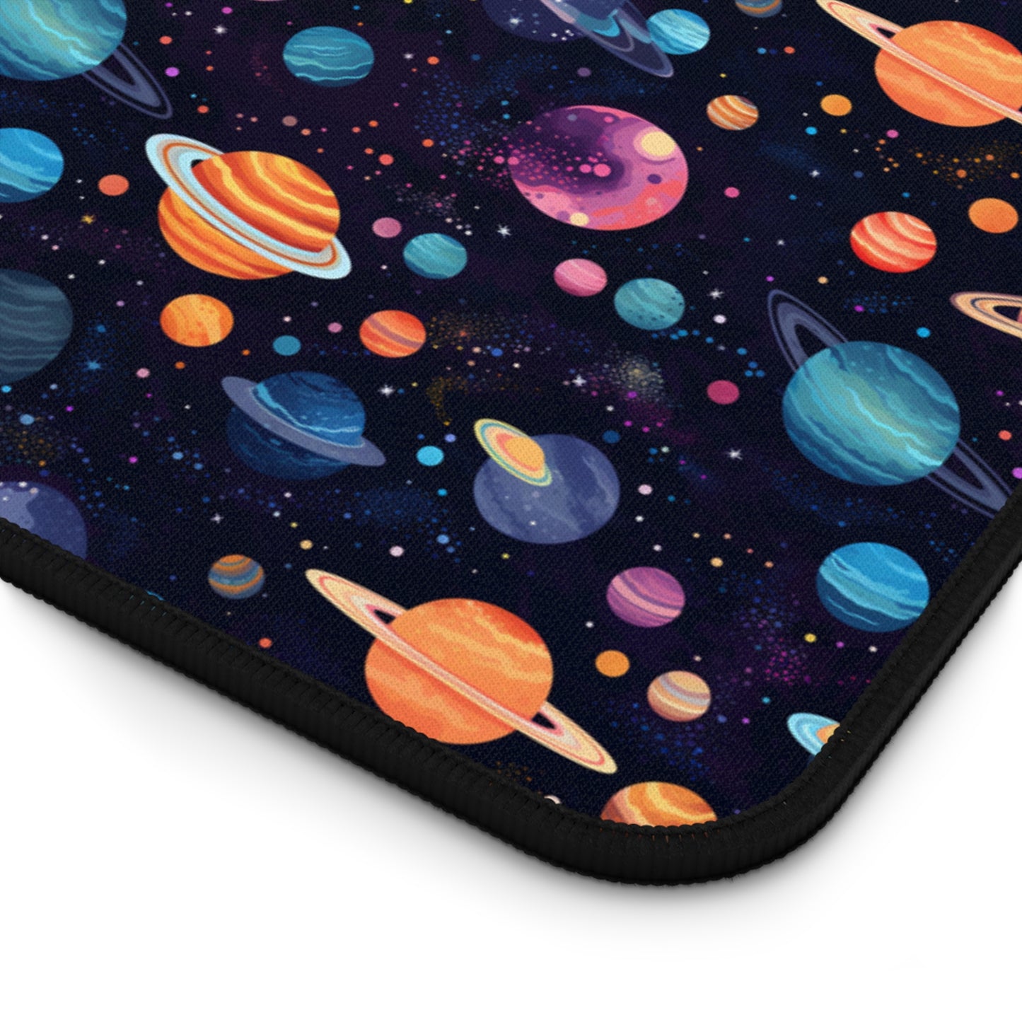 Colorful Planets Pattern Desk Mat