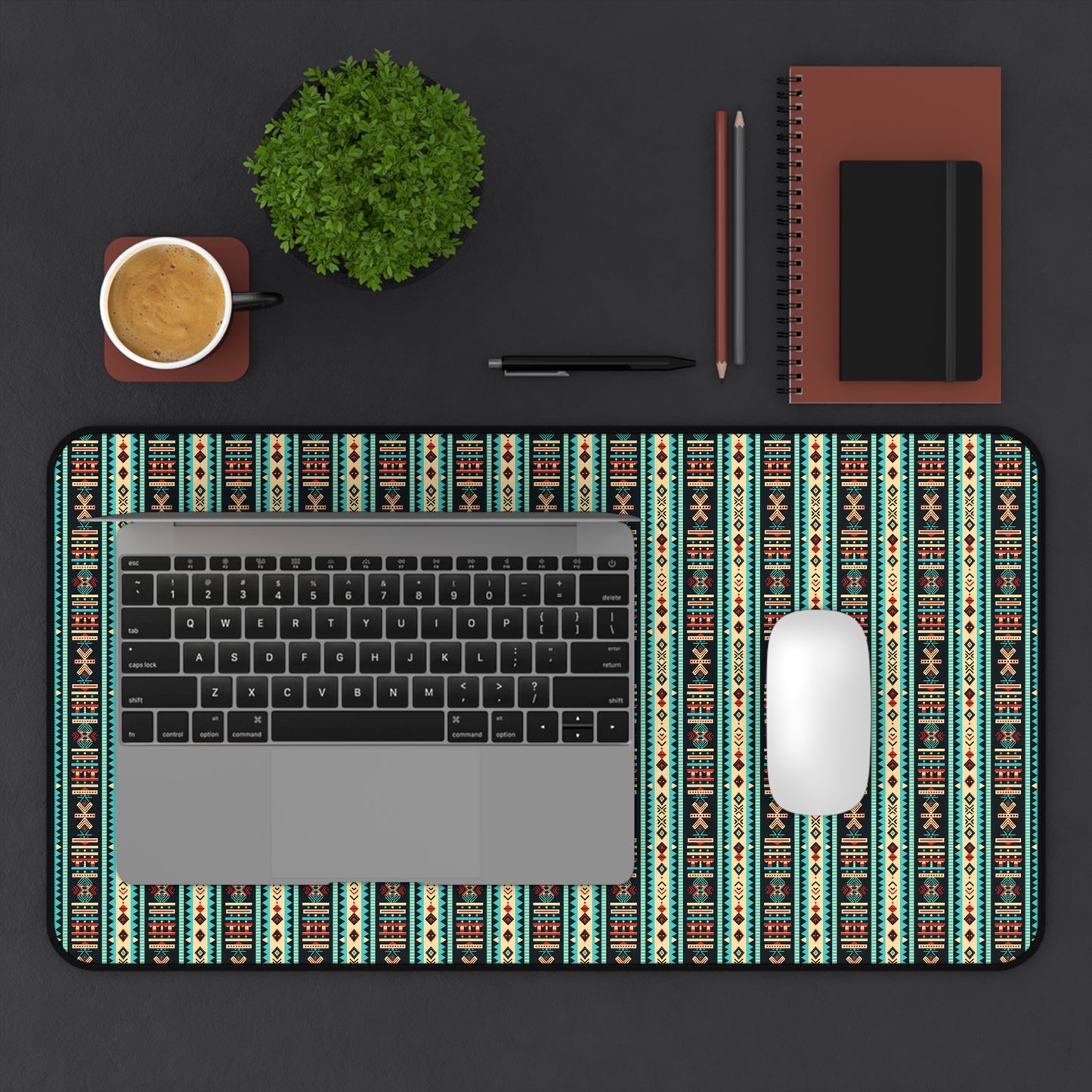 Colorful Tribal Pattern Desk Mat