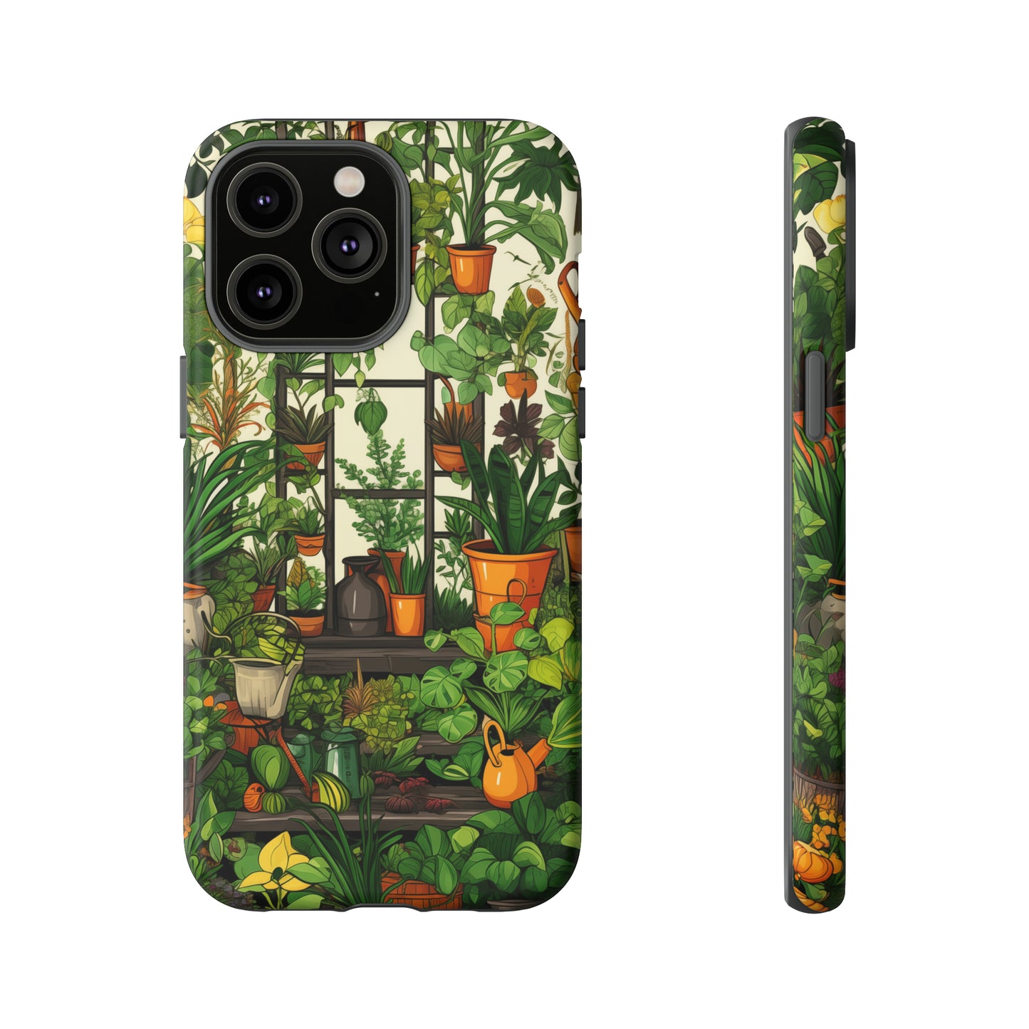 Joy of Gardening Abstract Drawing Style Phone Case / Beautiful Color Case - Tough Cases for iPhone 15, iPhone 14 and iPhone 13