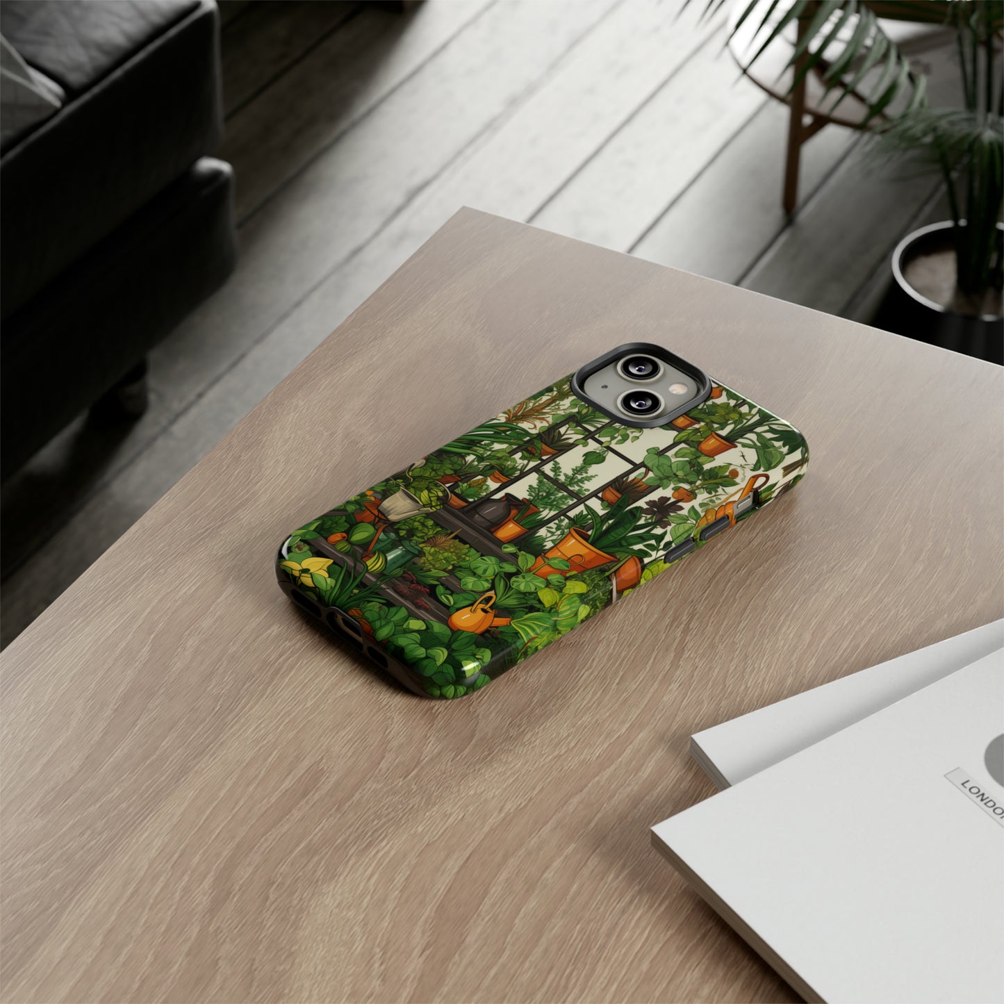 Joy of Gardening Abstract Drawing Style Phone Case / Beautiful Color Case - Tough Cases for iPhone 15, iPhone 14 and iPhone 13