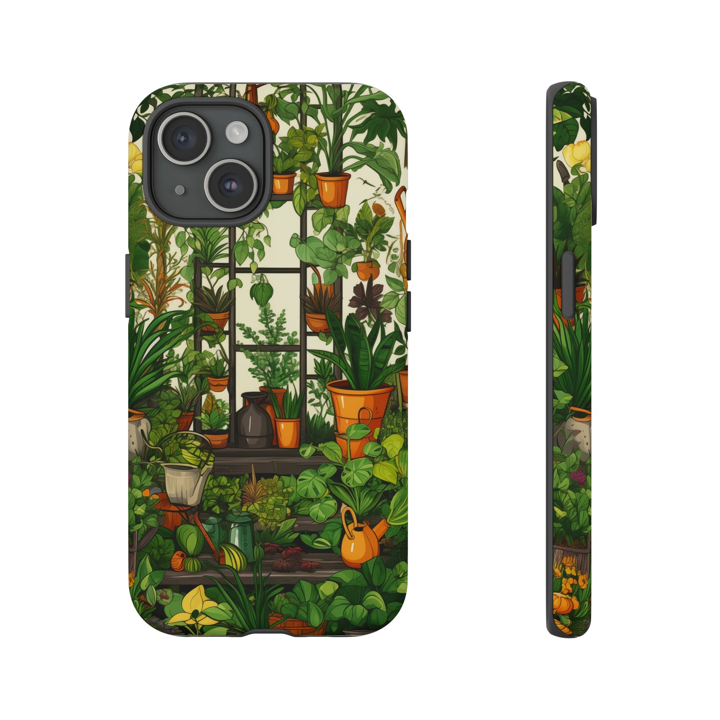 Joy of Gardening Abstract Drawing Style Phone Case / Beautiful Color Case - Tough Cases for iPhone 15, iPhone 14 and iPhone 13