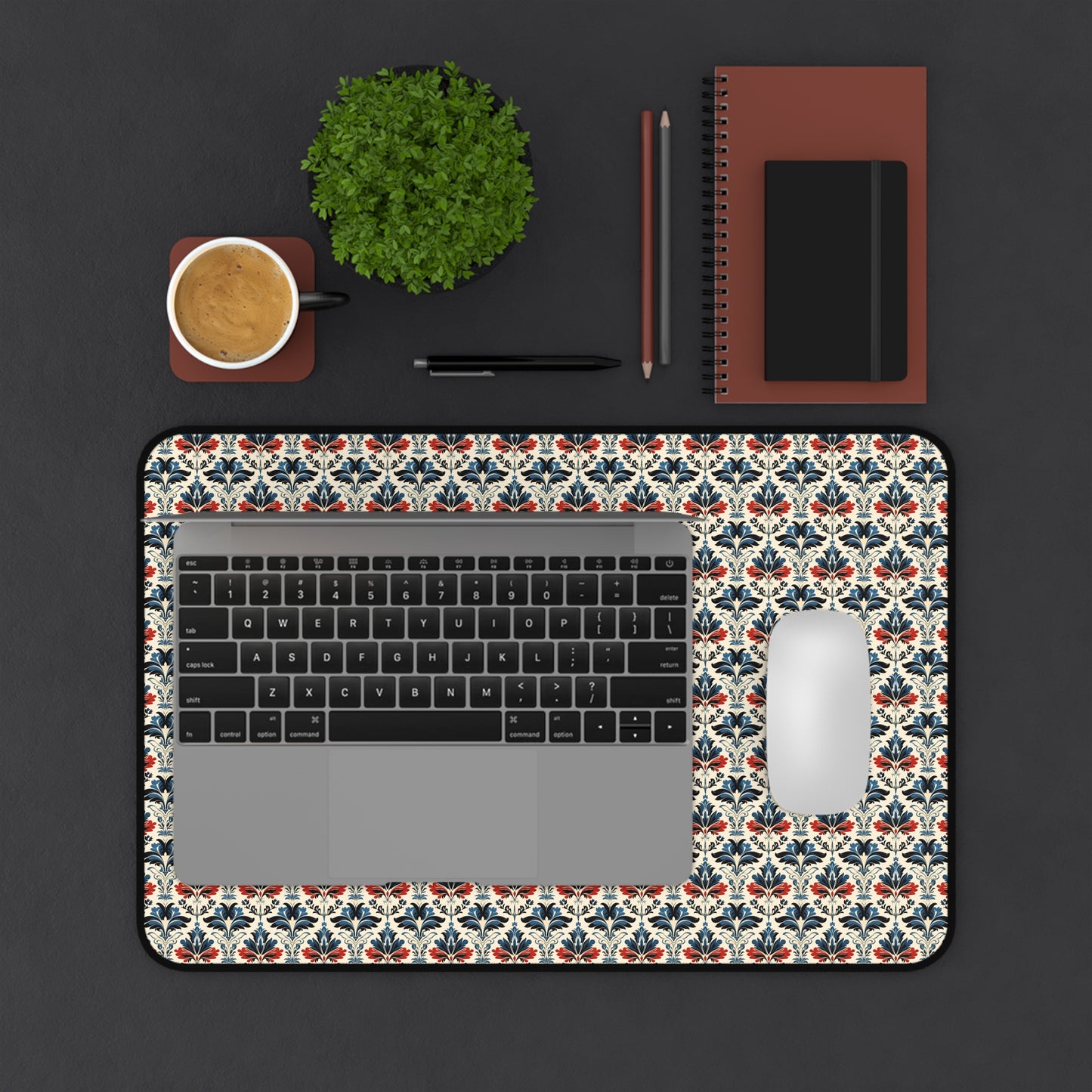 Majestic Floral Pattern Desk Mat