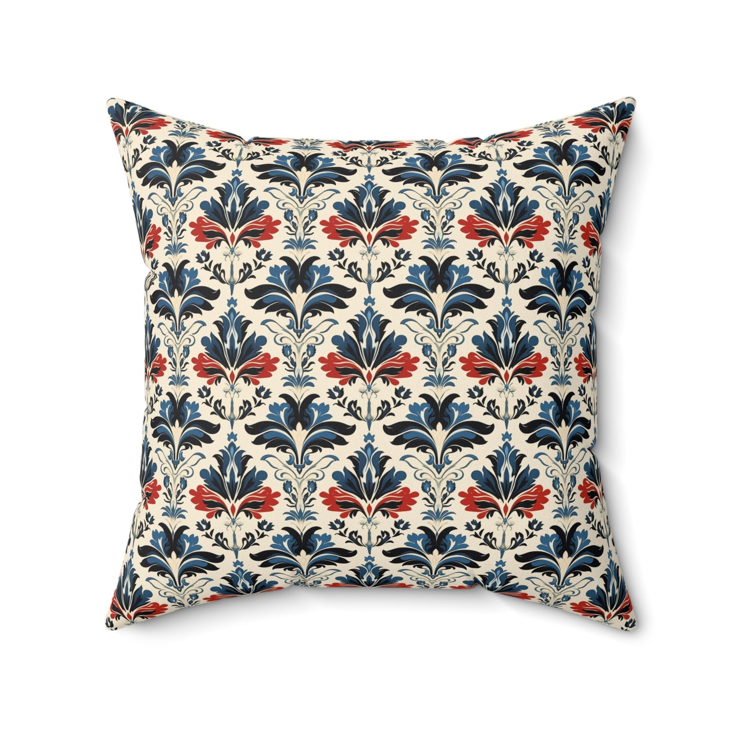 Majestic Floral Pattern Pillow - Spun Polyester Square Pillow