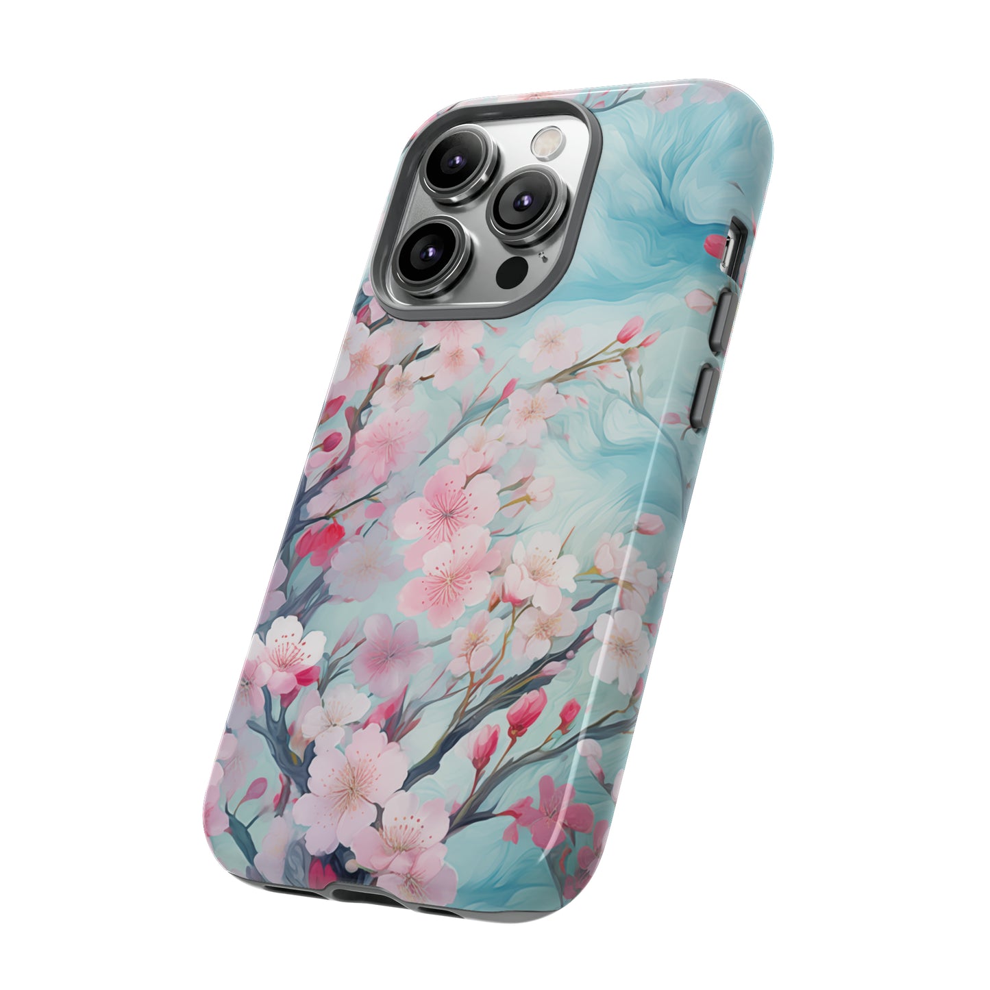 Blooming Spring Floral Style Phone Case / Beautiful Color Case - Tough Cases for iPhone 15, iPhone 14 and iPhone 13