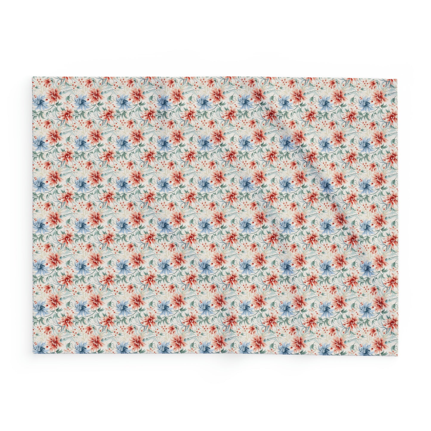 Refreshening Floral Pattern Design Arctic Fleece Blanket