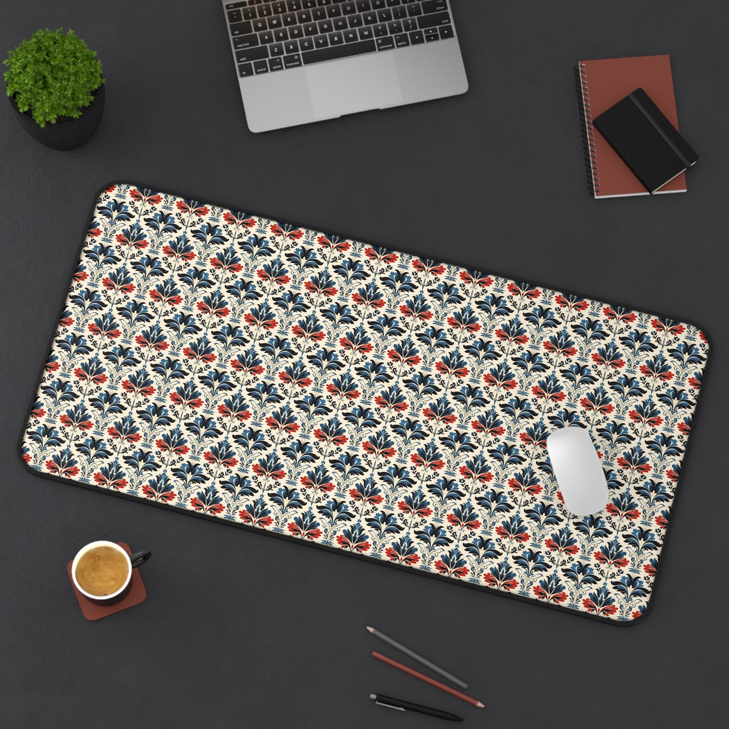 Majestic Floral Pattern Desk Mat