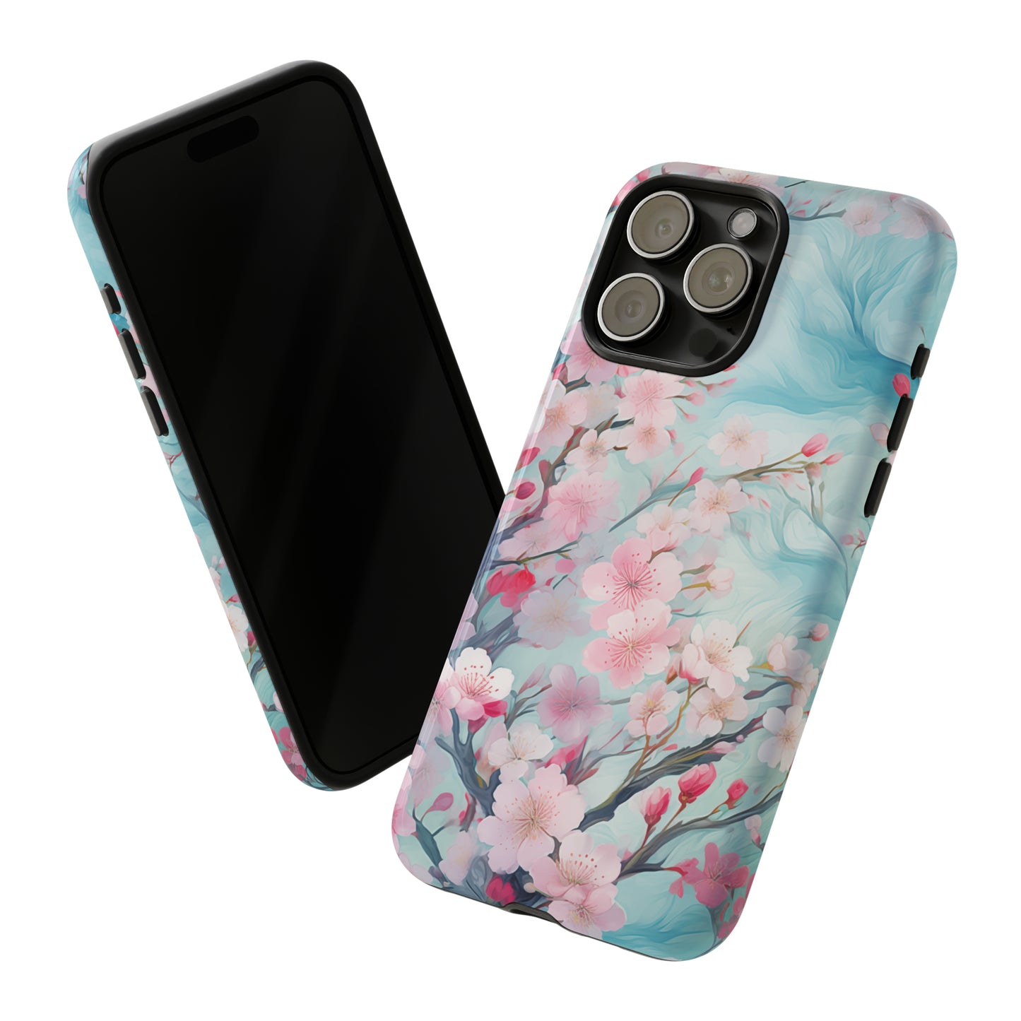 Blooming Spring Floral Style Phone Case / Beautiful Color Case - Tough Cases for iPhone 15, iPhone 14 and iPhone 13