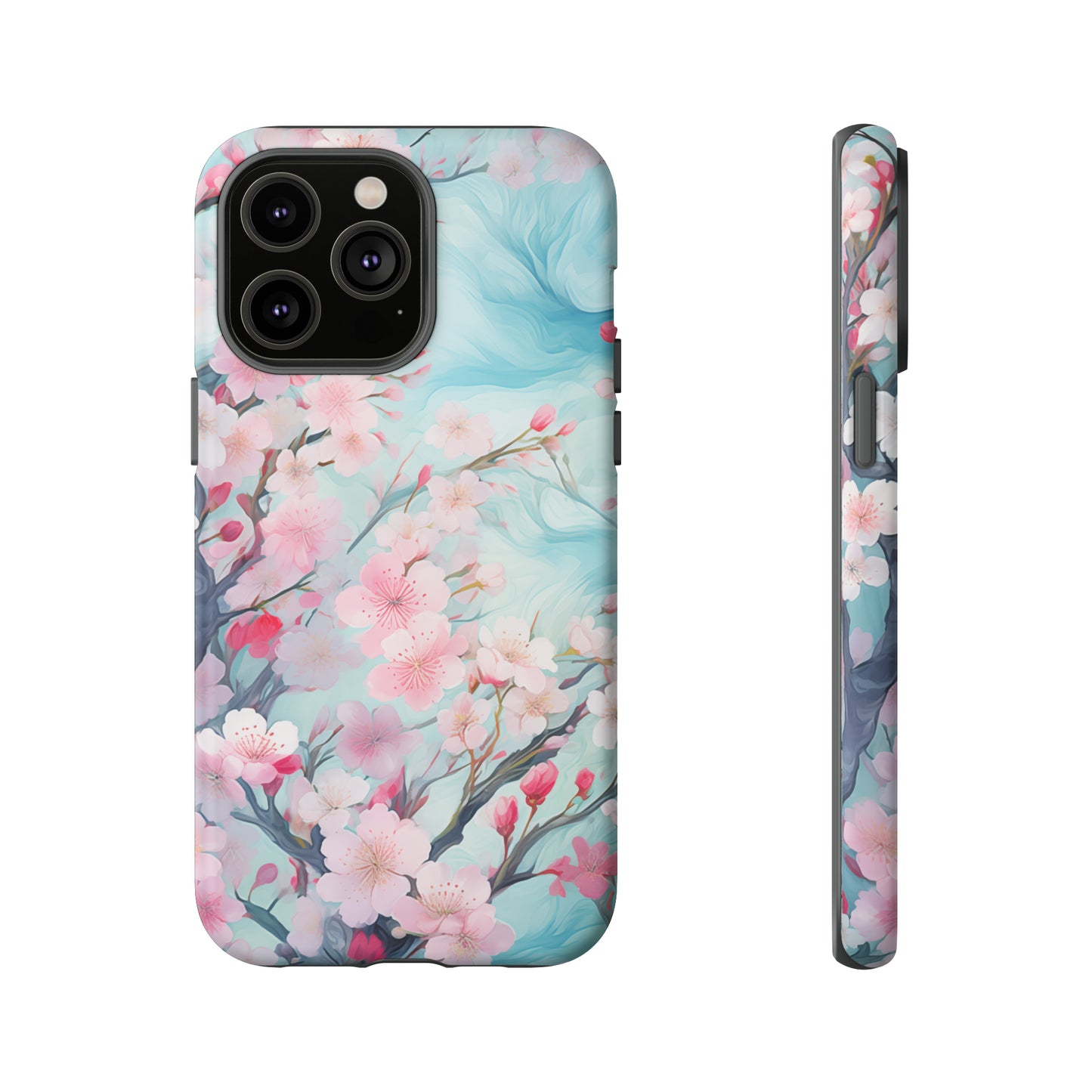 Blooming Spring Floral Style Phone Case / Beautiful Color Case - Tough Cases for iPhone 15, iPhone 14 and iPhone 13