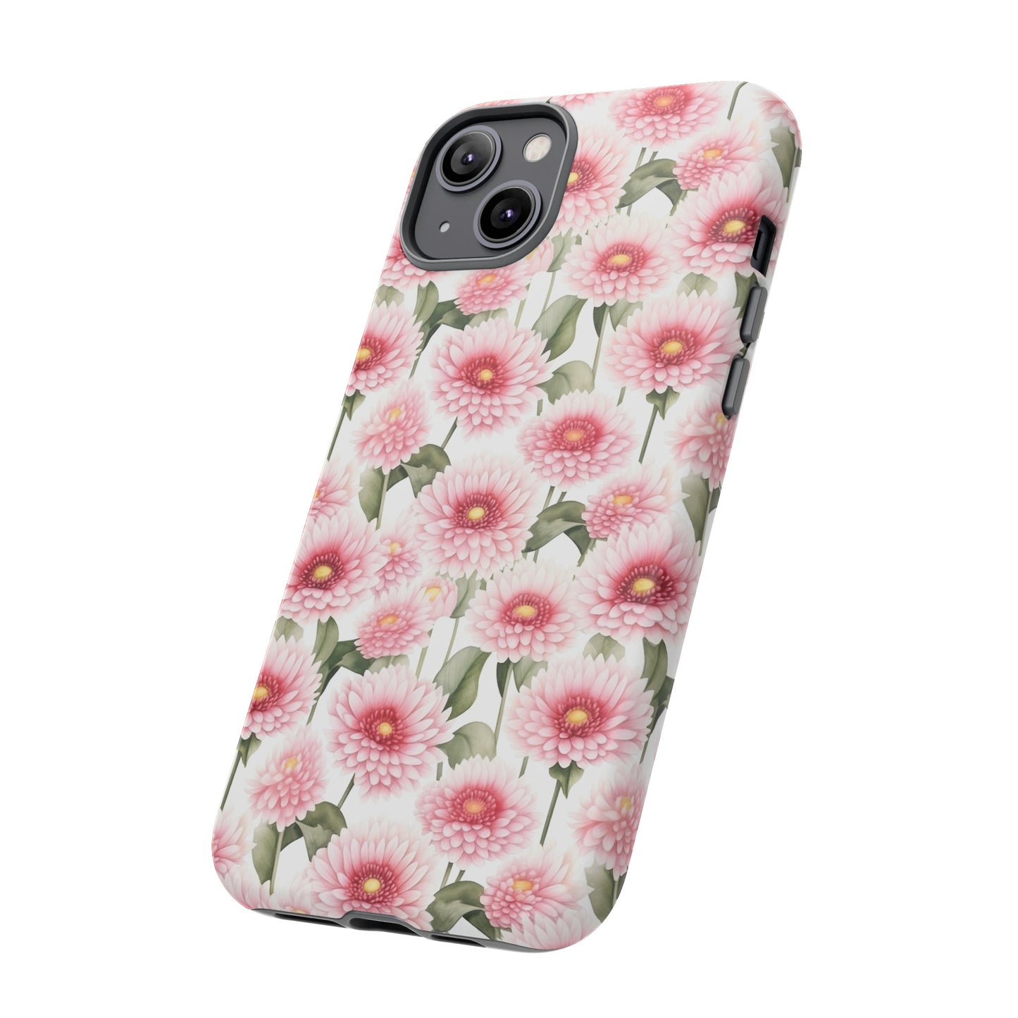 Gardening Lovers Collection - "Daisy (Bellis perennis)" Herbal Watercolor Plants Pattern -  iPhone 15, iPhone 14 and iPhone 13 Phone Case