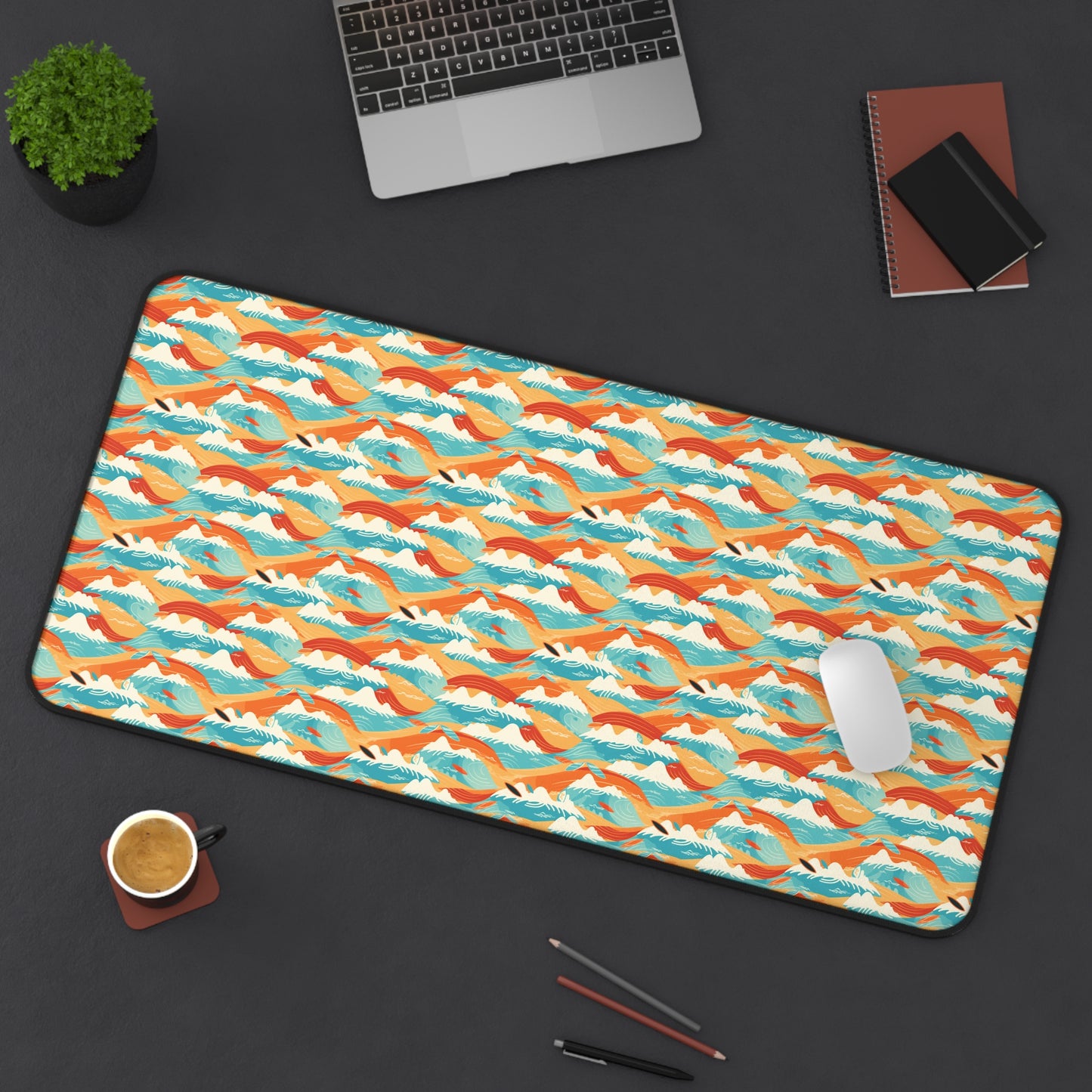 Colorful Surfing Pattern Desk Mat