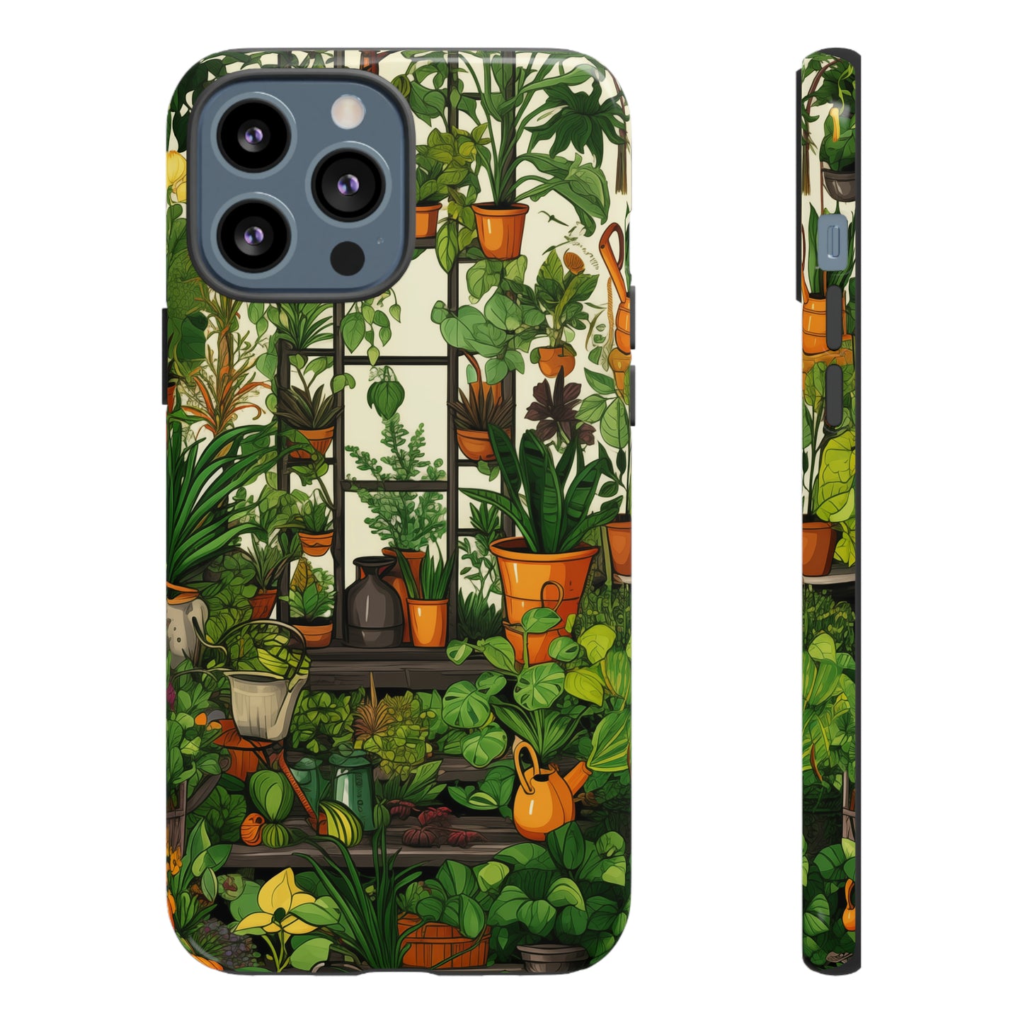 Joy of Gardening Abstract Drawing Style Phone Case / Beautiful Color Case - Tough Cases for iPhone 15, iPhone 14 and iPhone 13