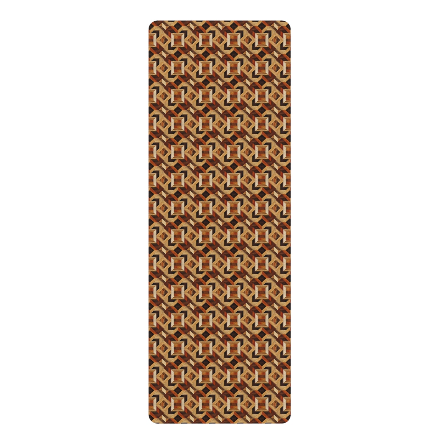 Wood Tile Pattern Rubber Yoga Mat