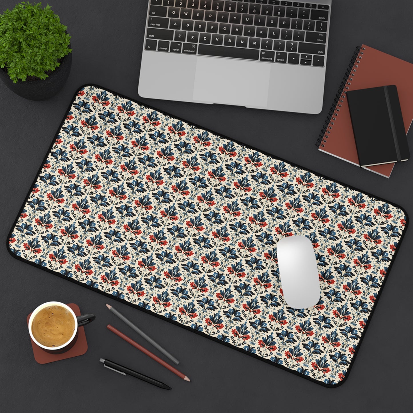 Majestic Floral Pattern Desk Mat