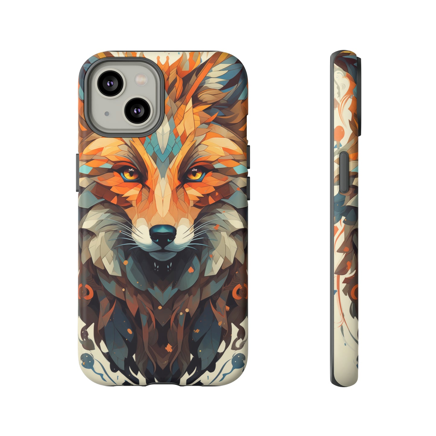 Majestic Fox Polygon Style Phone Case / Beautiful Color Case - Tough Cases for iPhone 15, iPhone 14 and iPhone 13