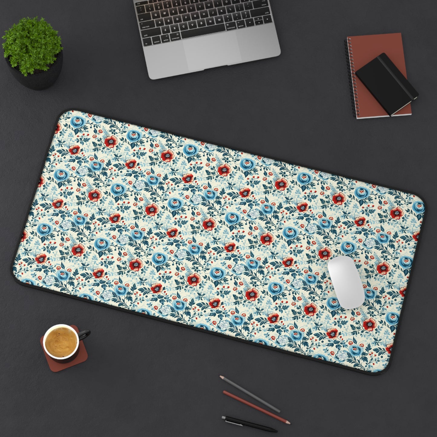 Beautiful Flowers Floral Pattern Desk Mat