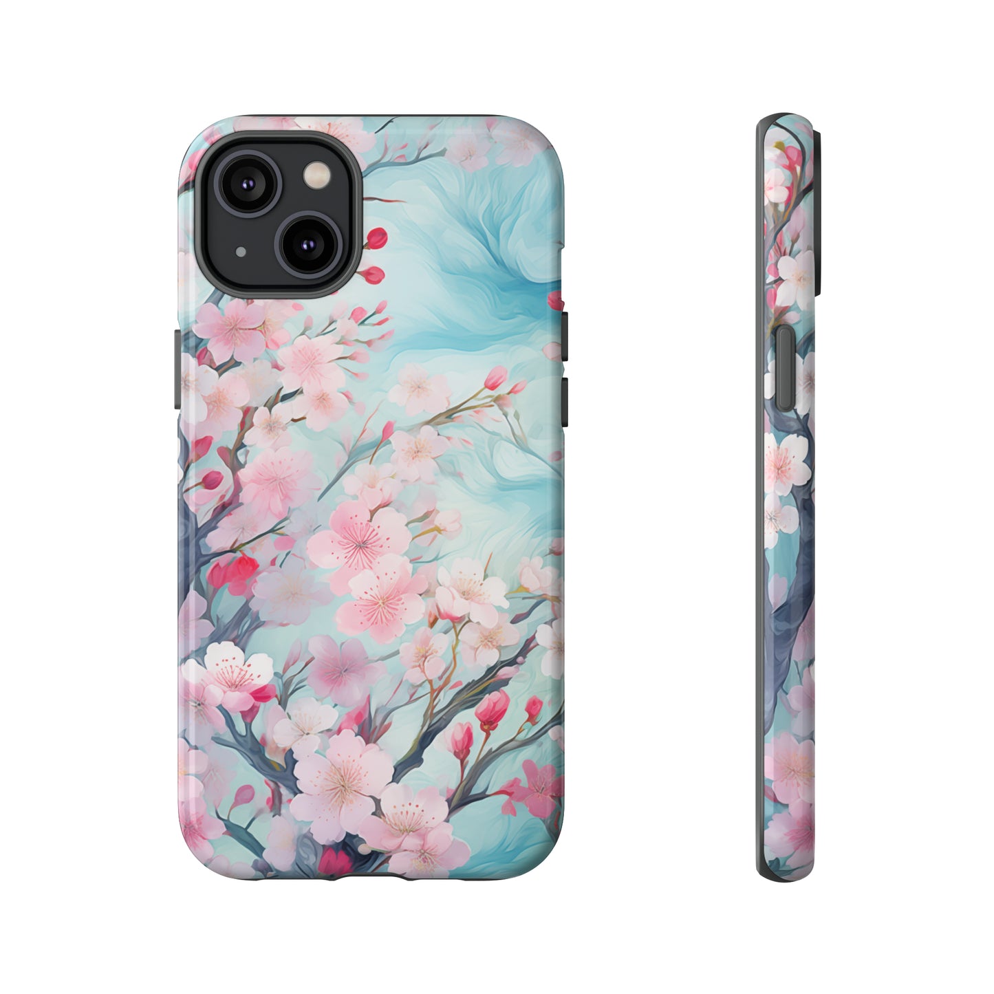 Blooming Spring Floral Style Phone Case / Beautiful Color Case - Tough Cases for iPhone 15, iPhone 14 and iPhone 13