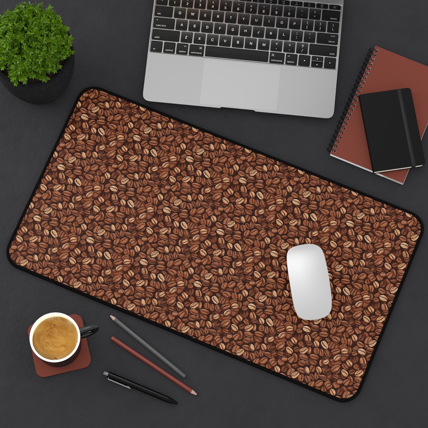 Coffee Beans Craving Pattern Desk Mat