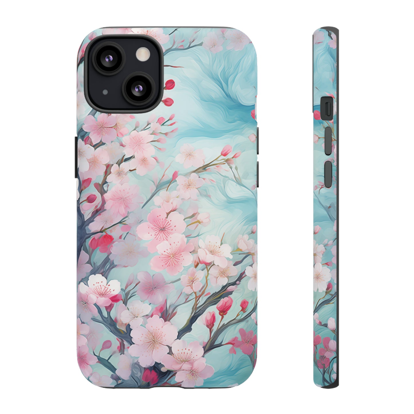 Blooming Spring Floral Style Phone Case / Beautiful Color Case - Tough Cases for iPhone 15, iPhone 14 and iPhone 13