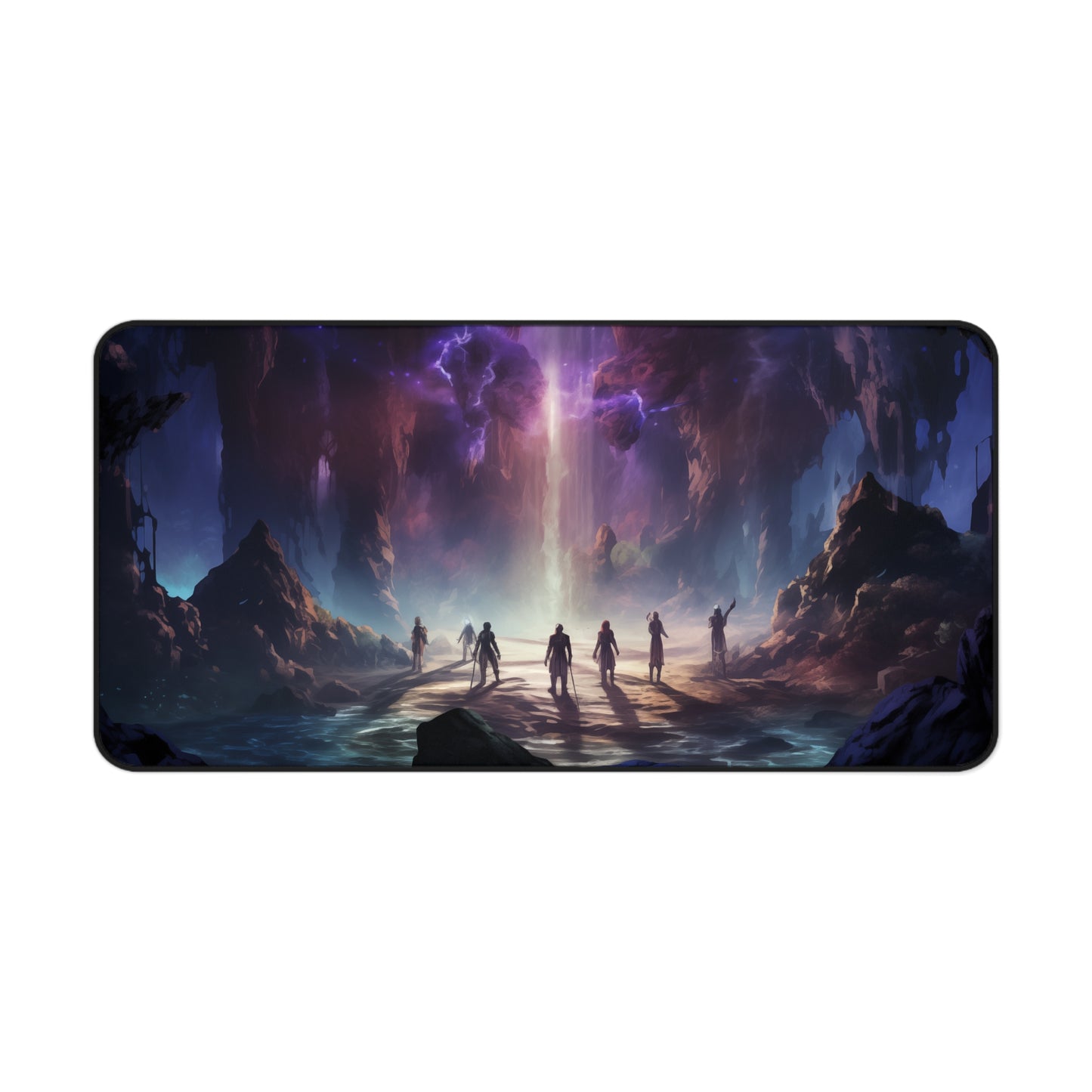 Epic Fantasy Friends Collection - "Soul-String Between Two Worlds" Watercolor Art Work Design - Neoprene Gaming Desk Mat / Cover