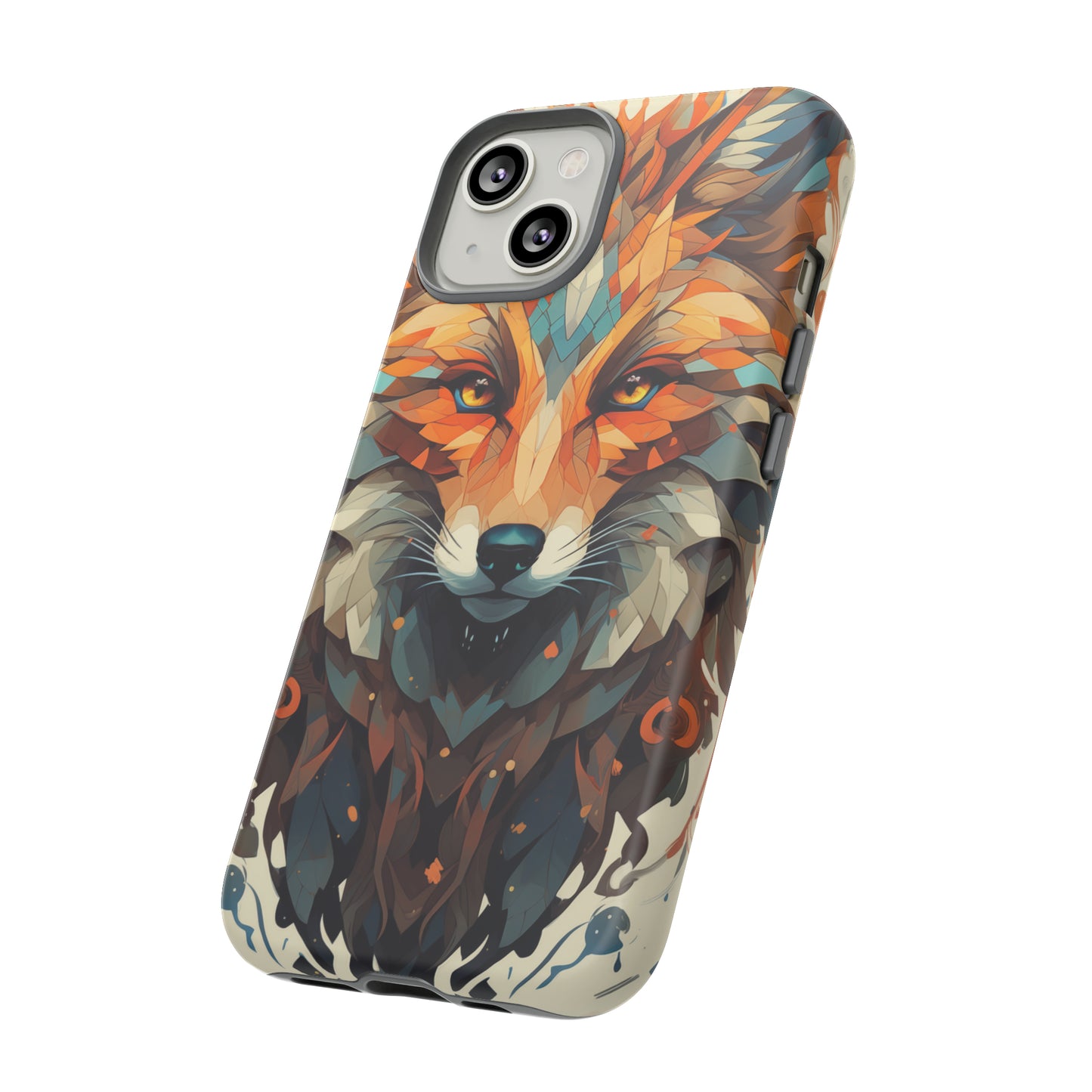 Majestic Fox Polygon Style Phone Case / Beautiful Color Case - Tough Cases for iPhone 15, iPhone 14 and iPhone 13