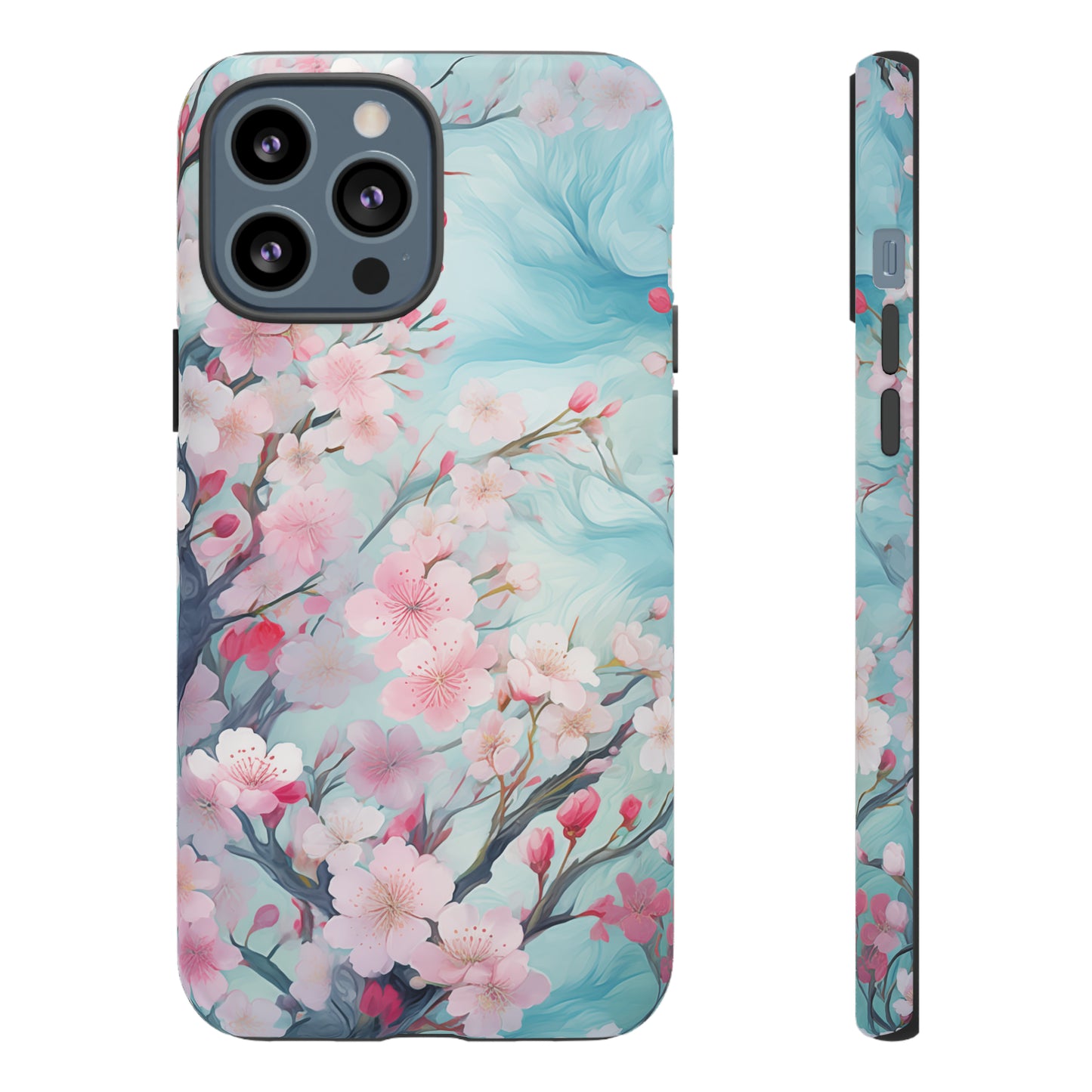 Blooming Spring Floral Style Phone Case / Beautiful Color Case - Tough Cases for iPhone 15, iPhone 14 and iPhone 13