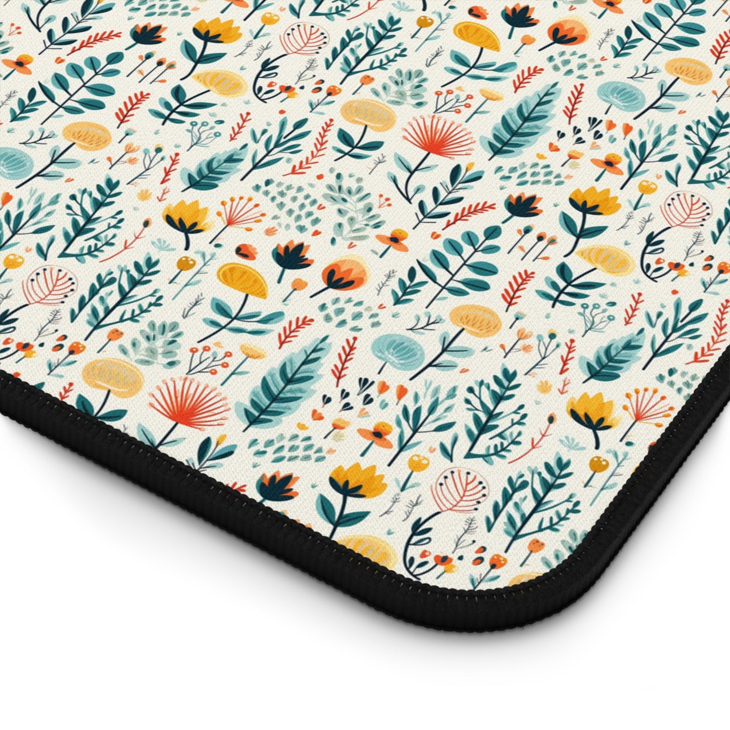 Calming Floral Pattern Desk Mat