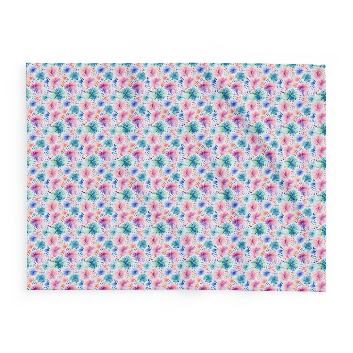 Beautiful Watercolor Floral Pattern Design Arctic Fleece Blanket